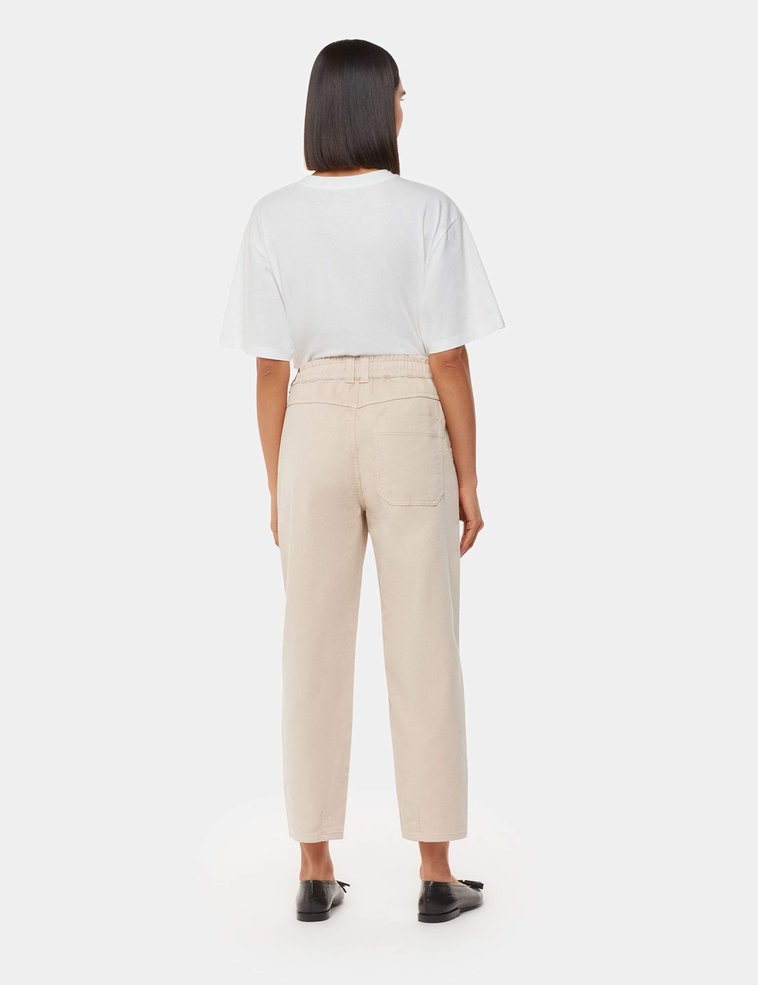 Cotton Rich Straight Leg Trousers 3 of 4