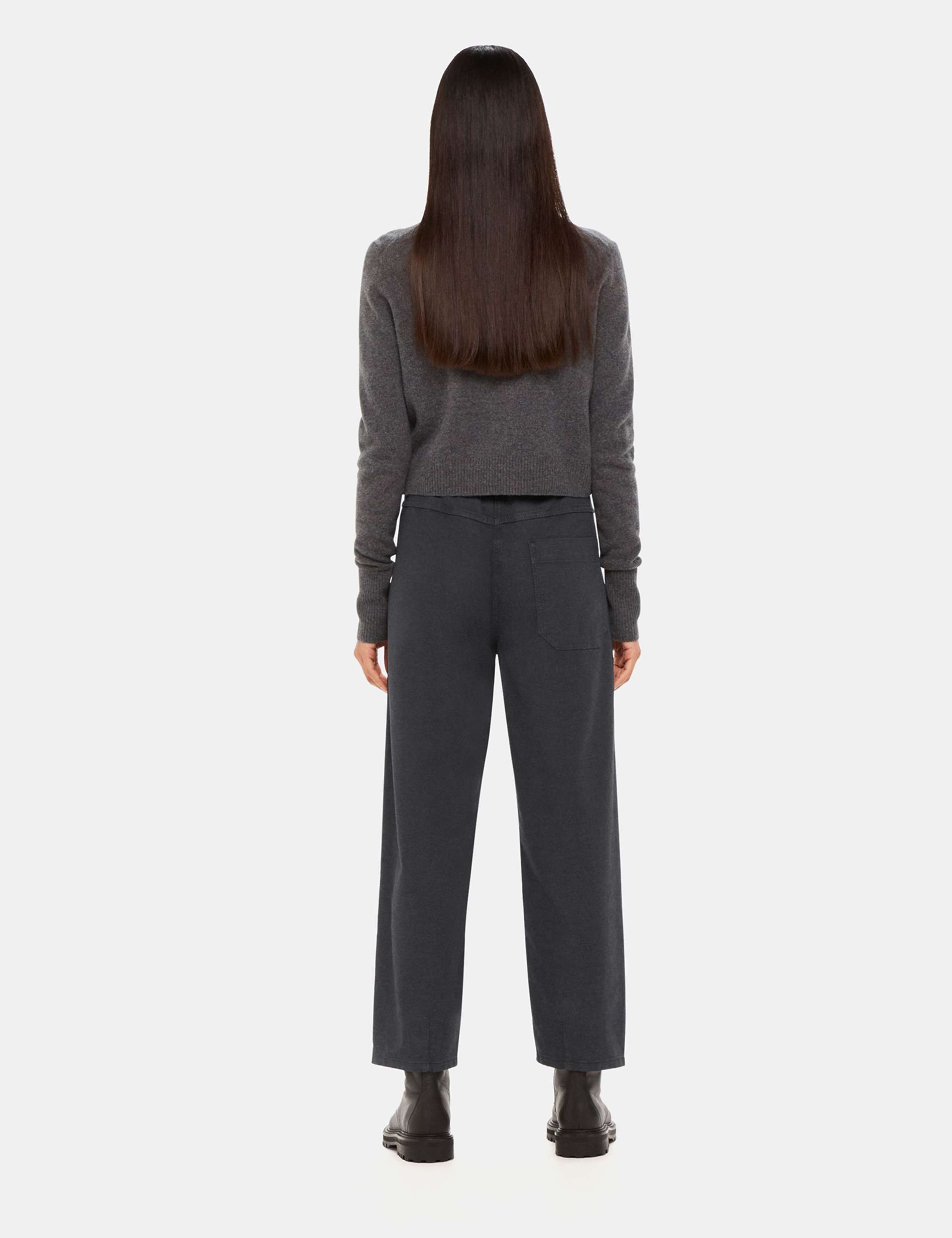 Cotton Rich Straight Leg Trousers 3 of 4