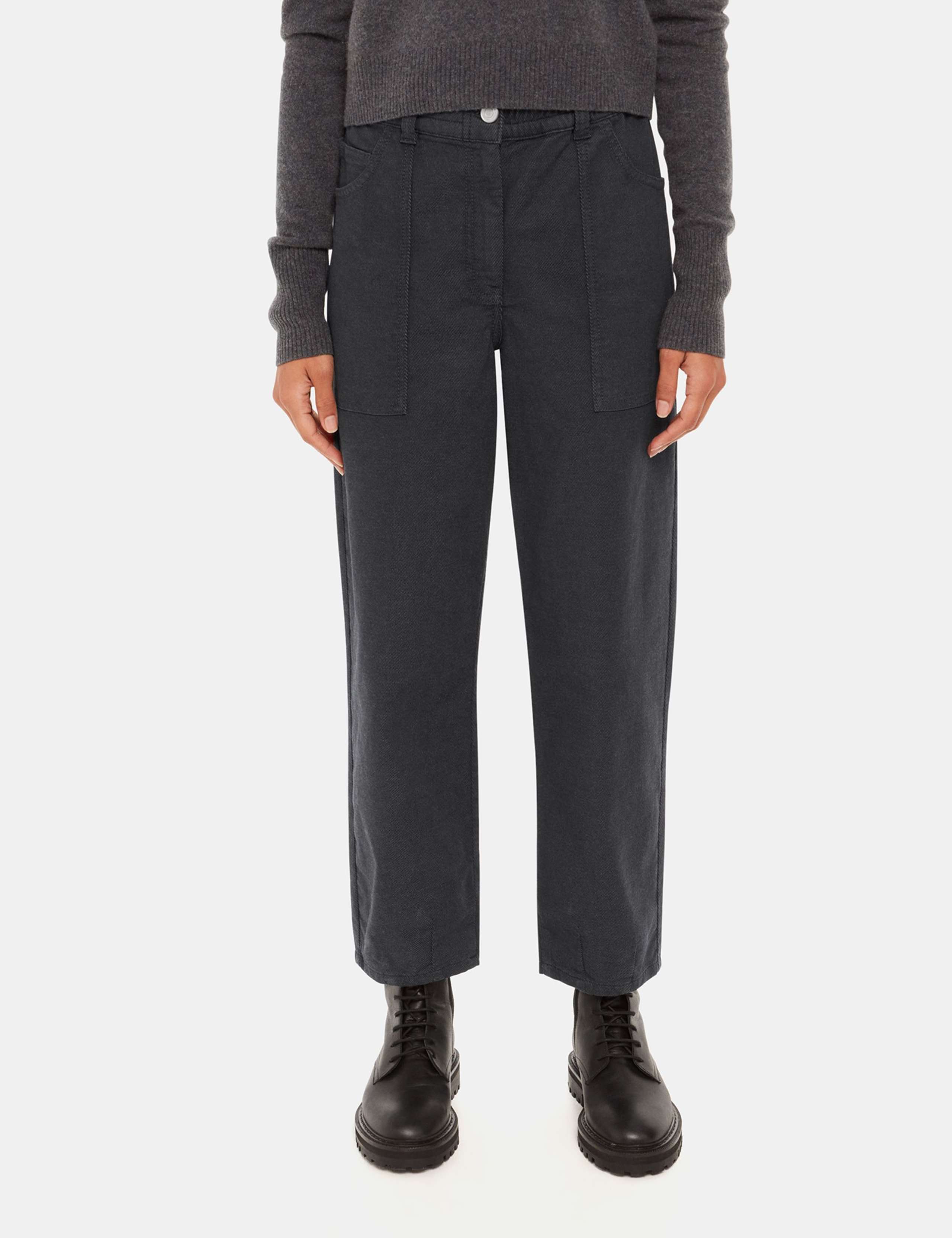 Cotton Rich Straight Leg Trousers 4 of 4