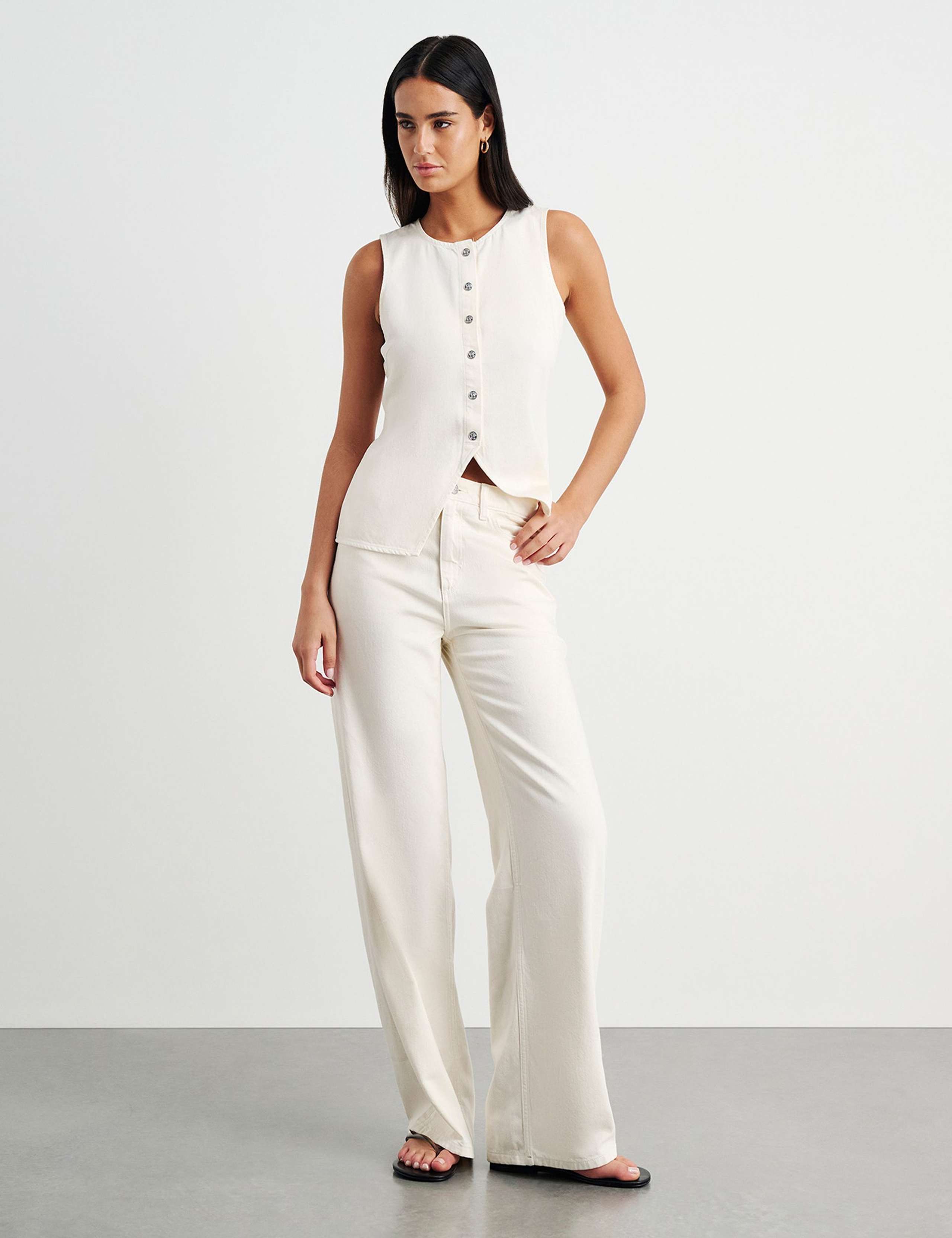 Cotton Rich Denim Longline Vest Top 5 of 5