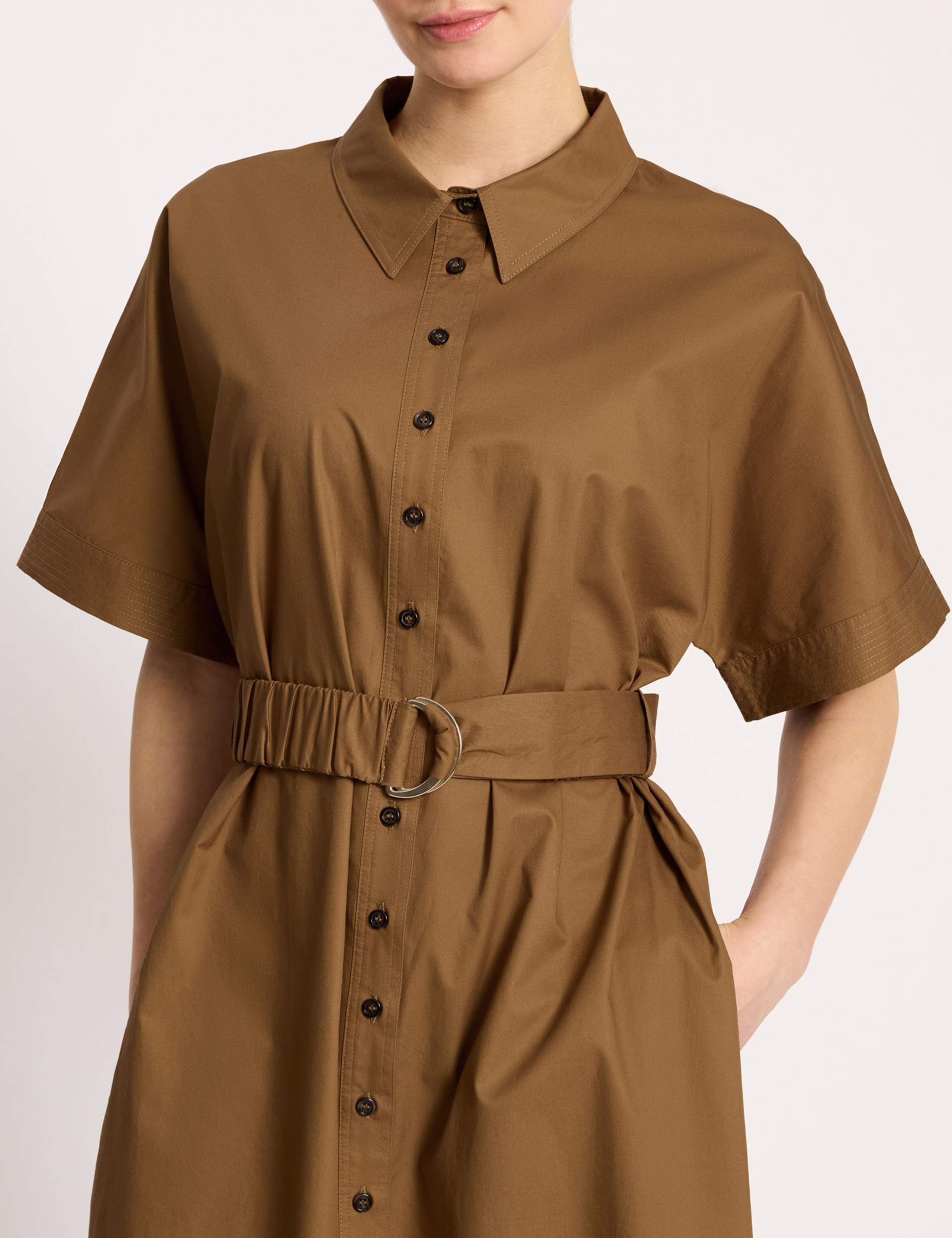 Pure Cotton Midi Shirt Dress 4 of 4