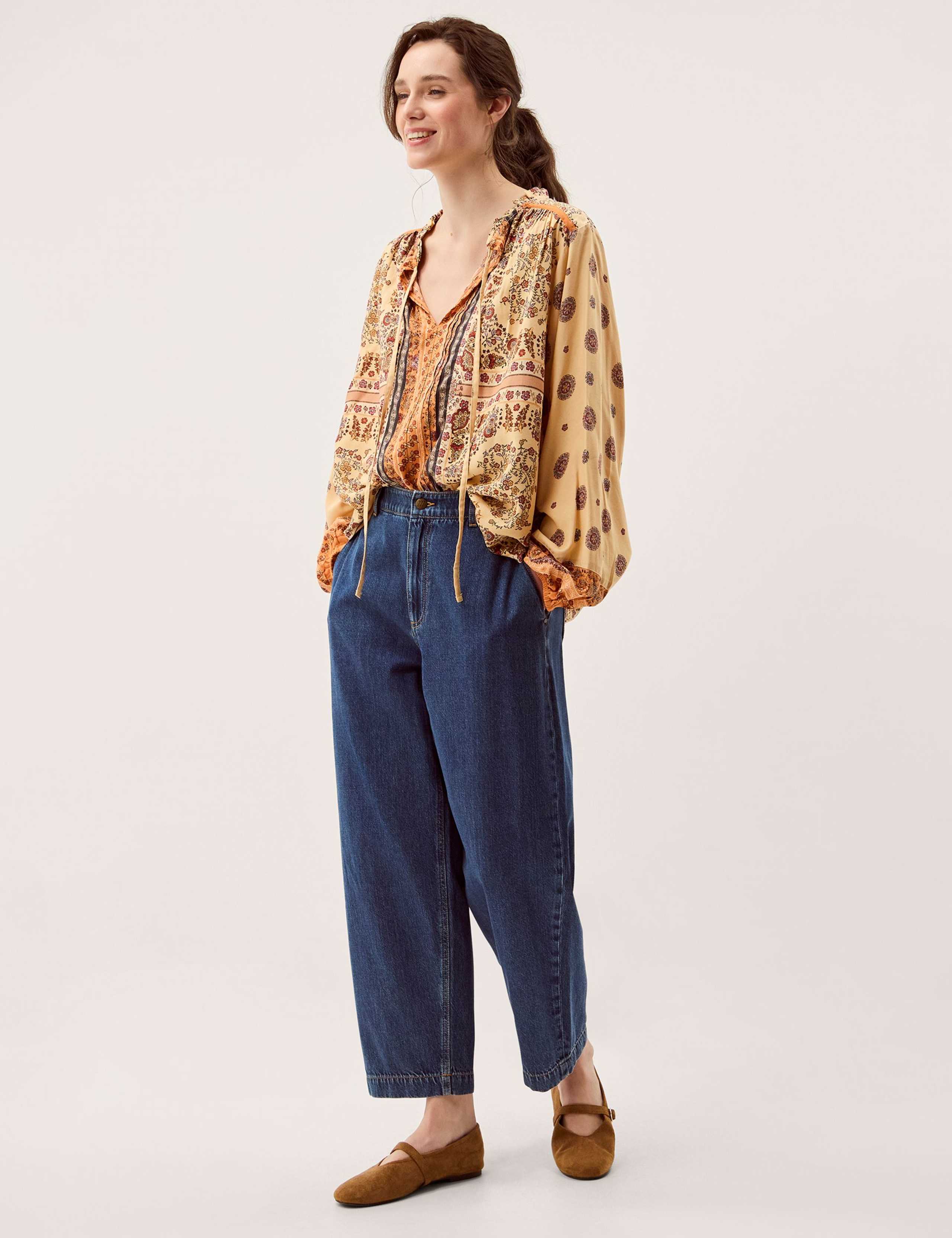 Floral Tie Neck Blouse 3 of 5