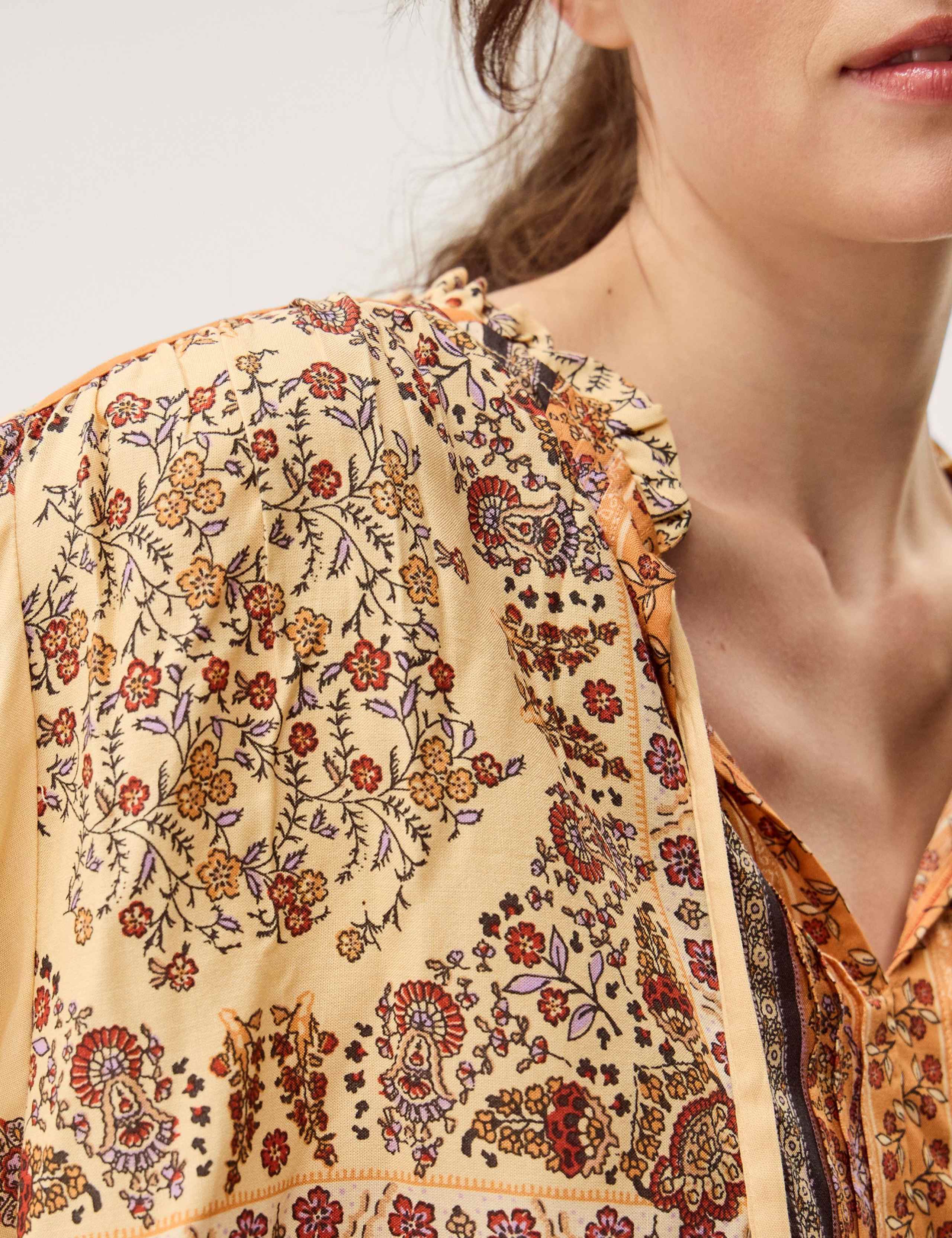 Floral Tie Neck Blouse 4 of 5