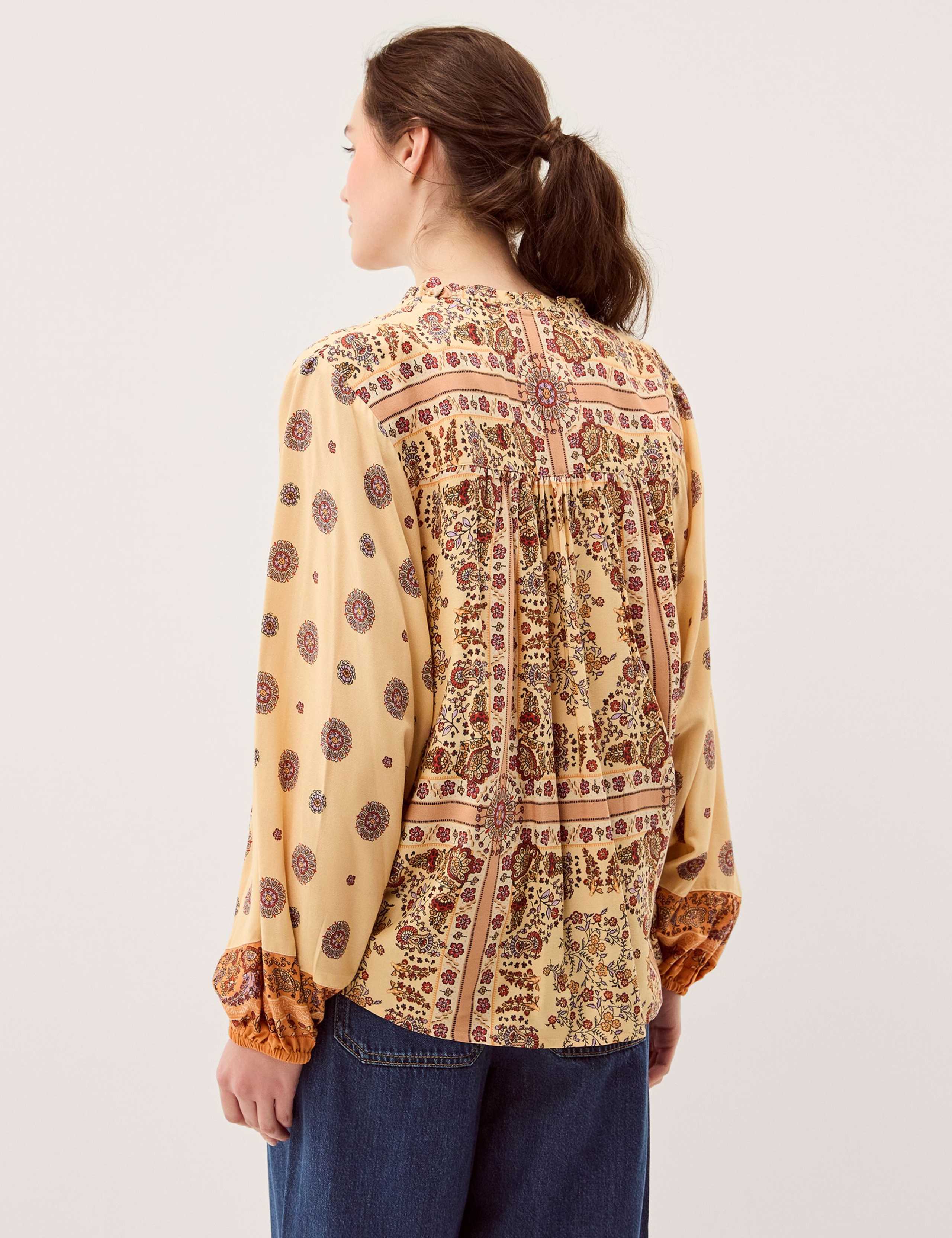 Floral Tie Neck Blouse 5 of 5