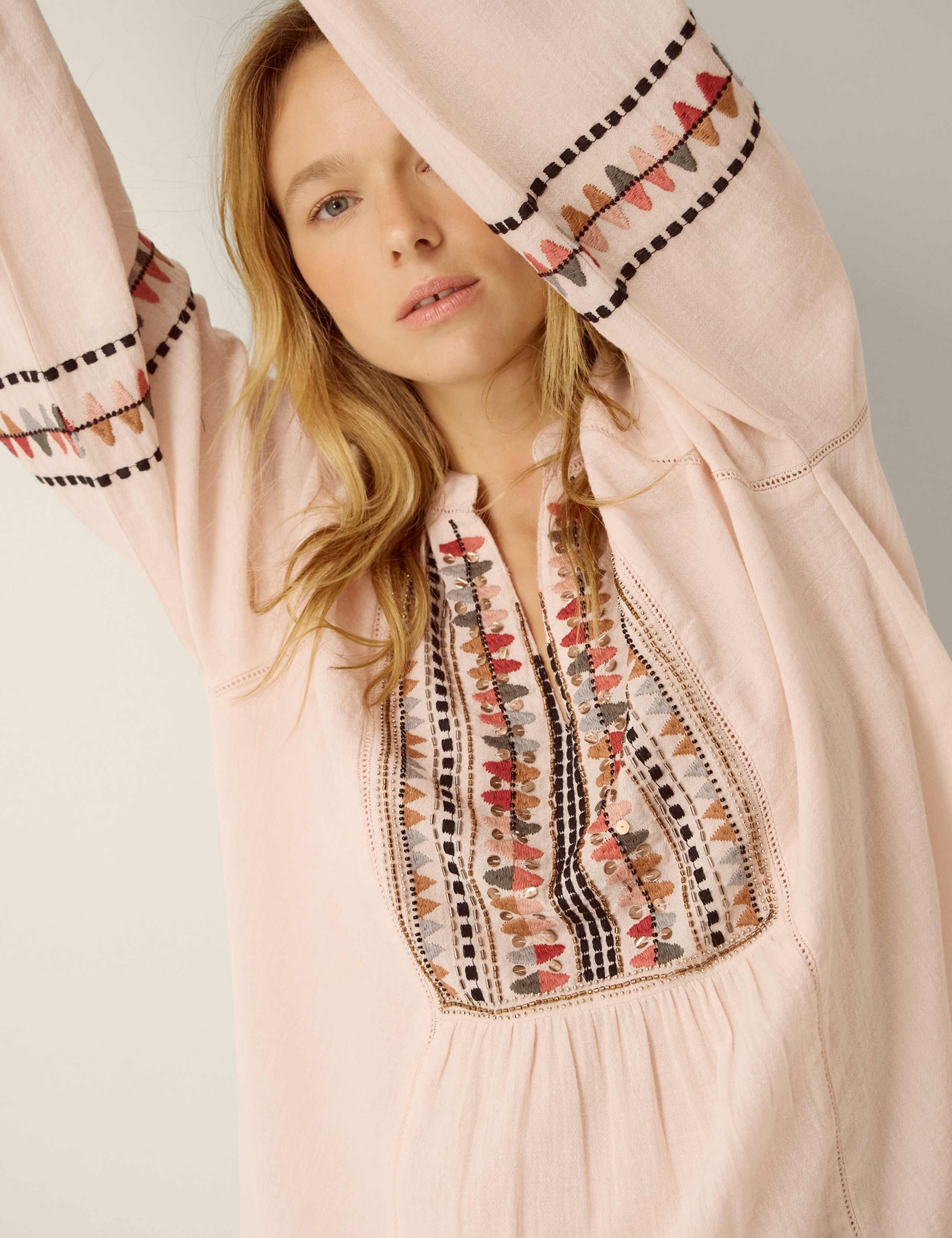 Pure Cotton Embroidered Top 4 of 4