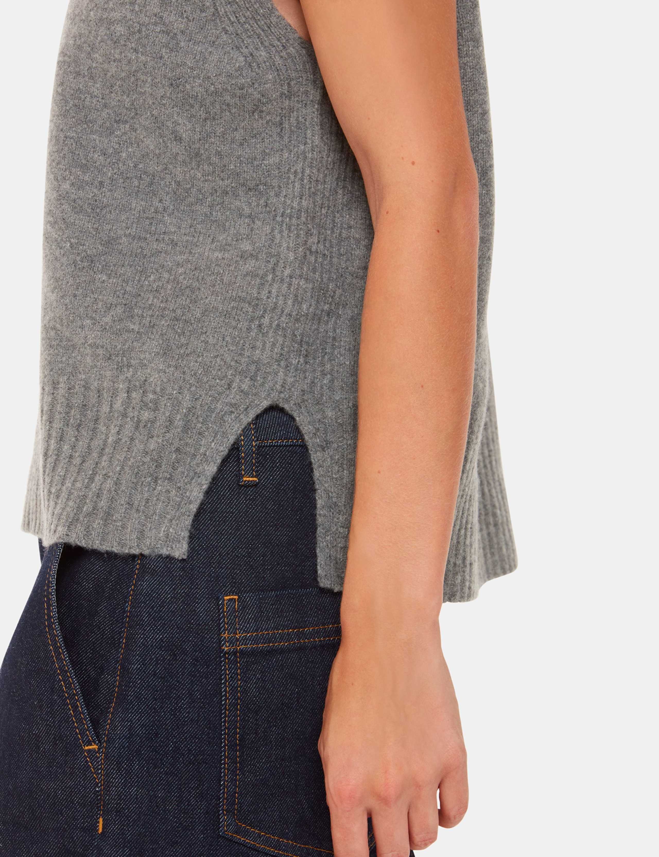 Pure Wool Split Hem Knitted Vest Top 4 of 4
