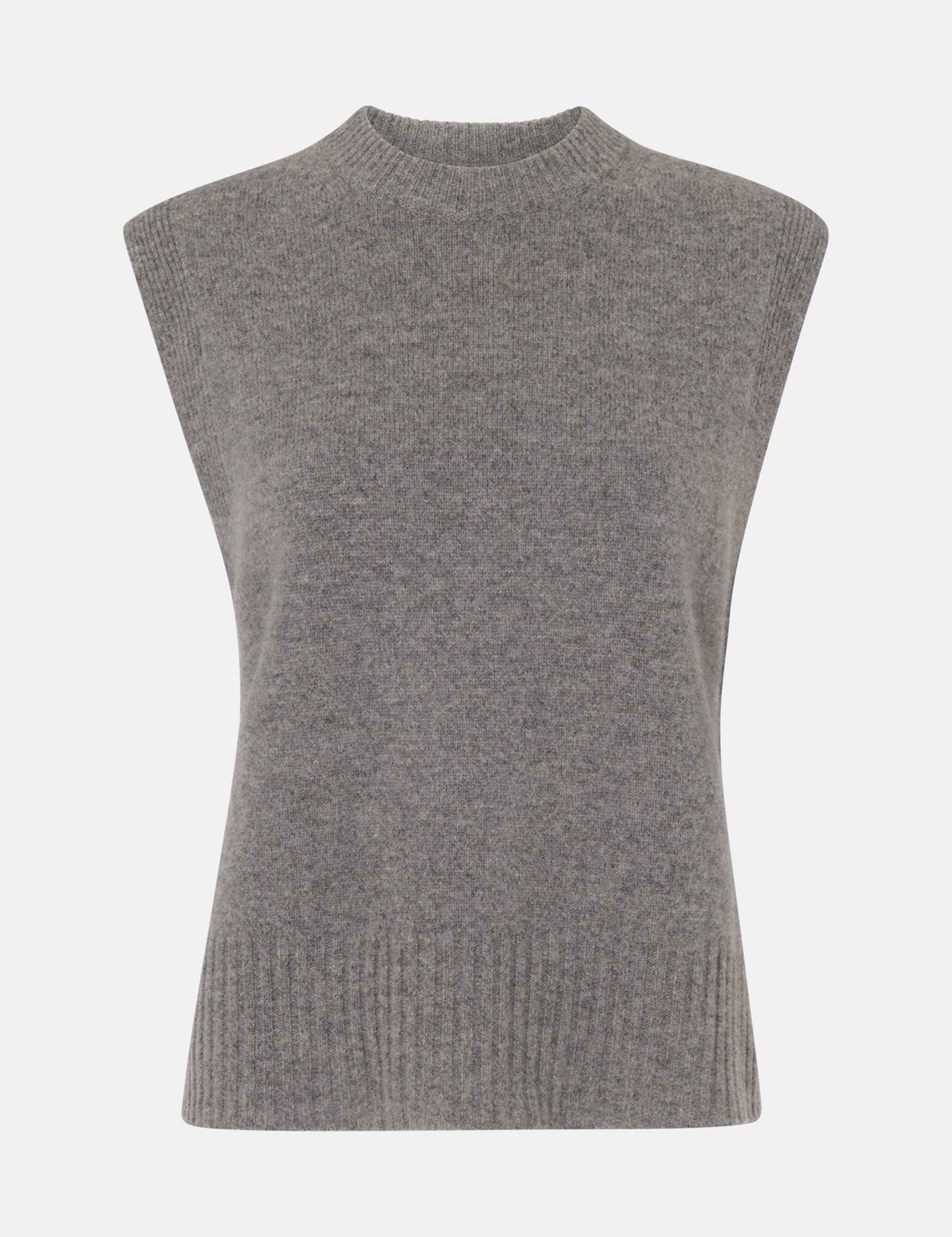 Pure Wool Split Hem Knitted Vest Top 2 of 4