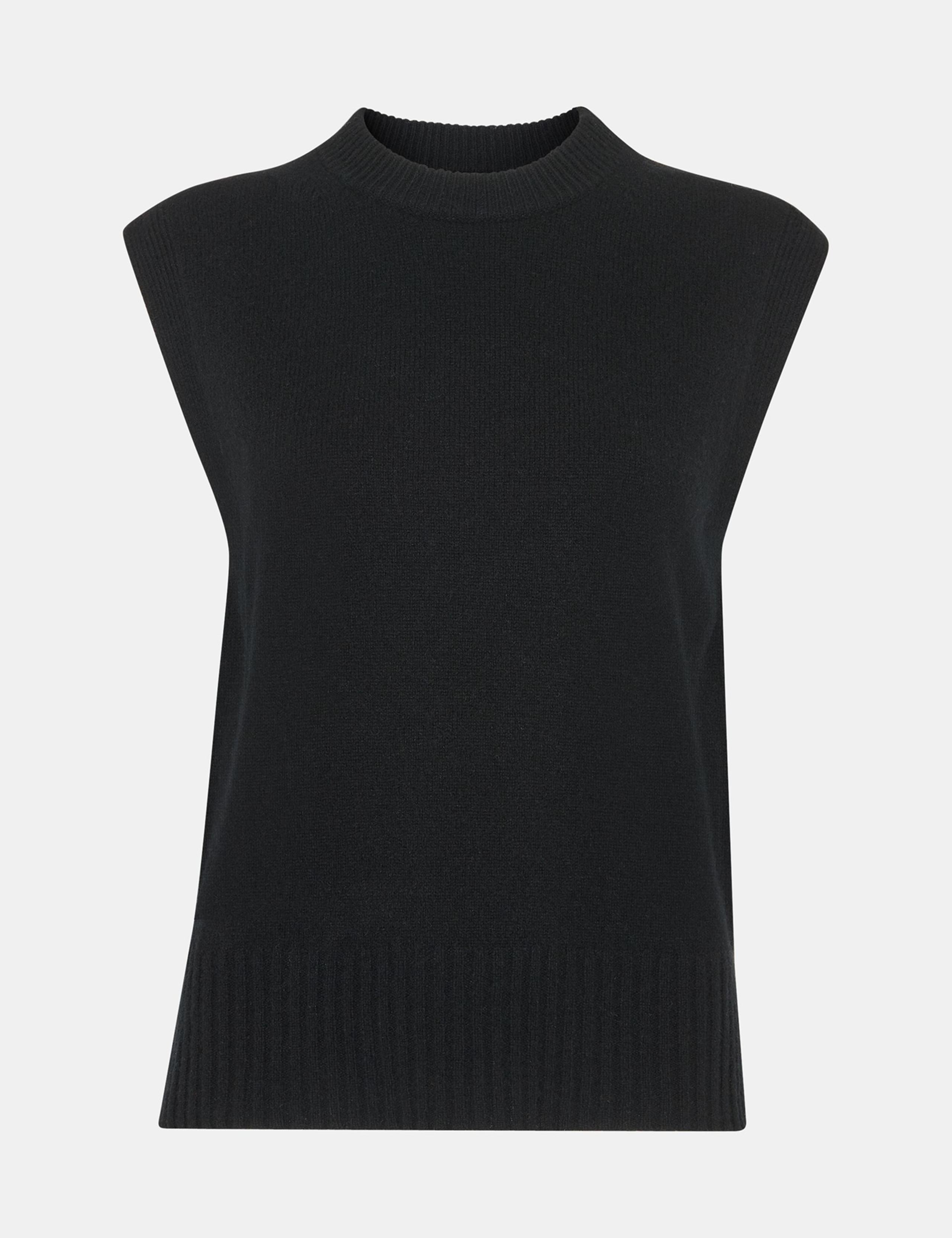 Pure Wool Split Hem Knitted Vest Top 2 of 4