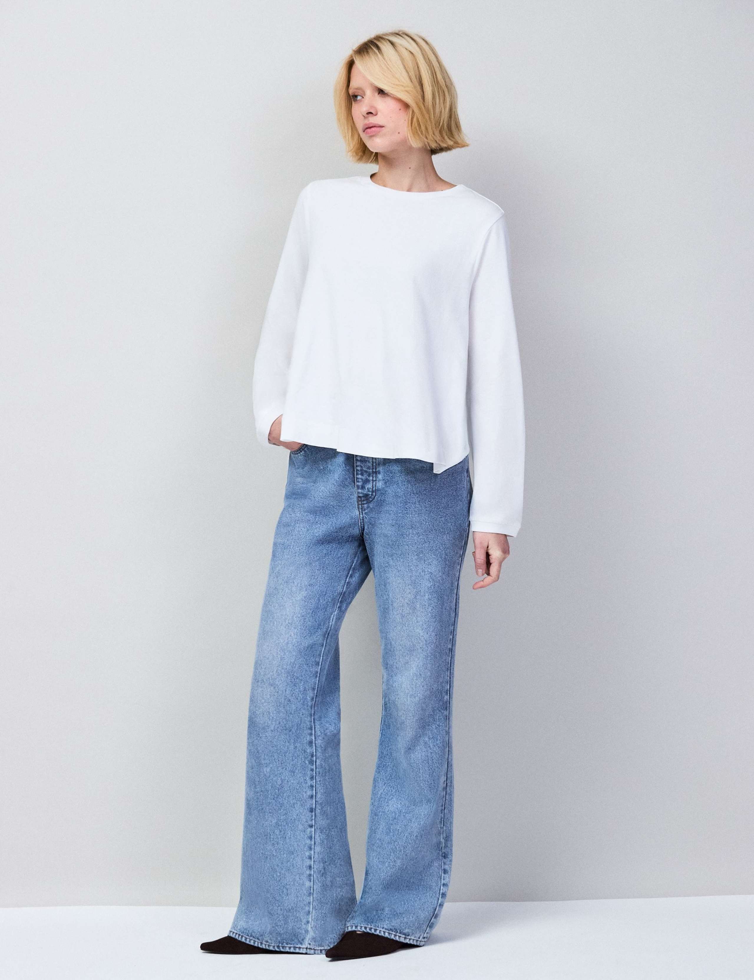 Pure Cotton High-Low Hem Relaxed T-Shirt 2 of 4