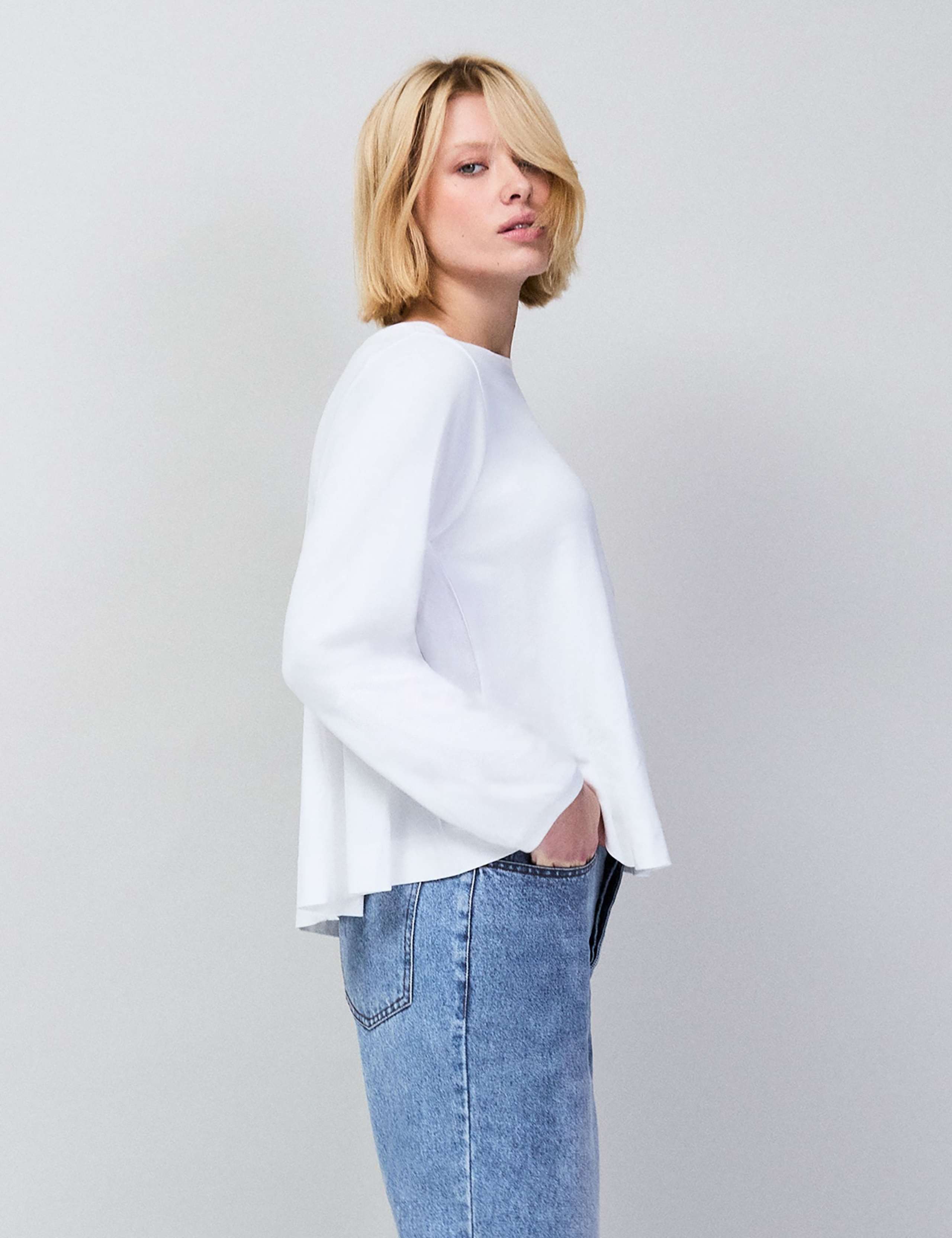 Pure Cotton High-Low Hem Relaxed T-Shirt 4 of 4
