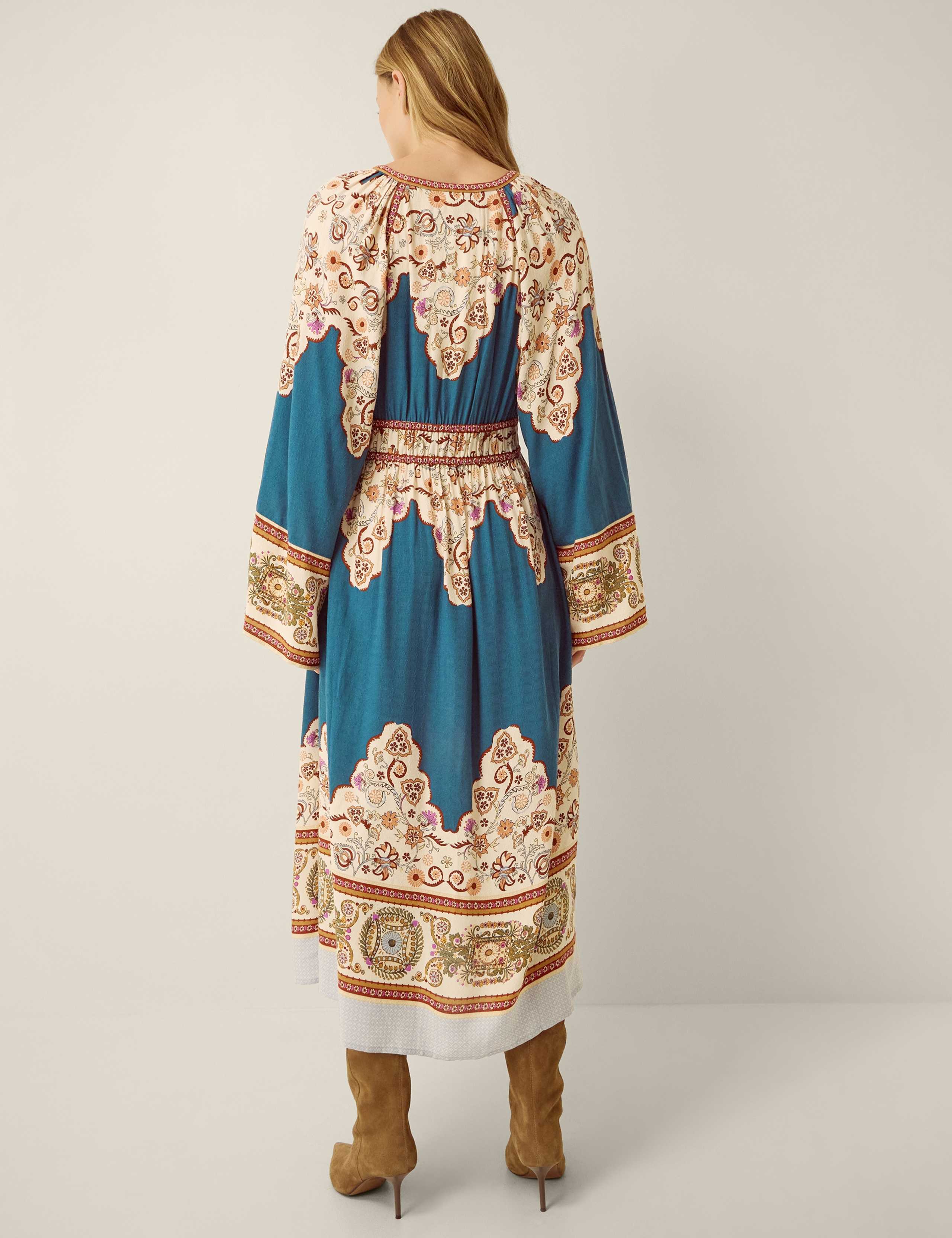 Printed Midi Smock Dress 2 of 5