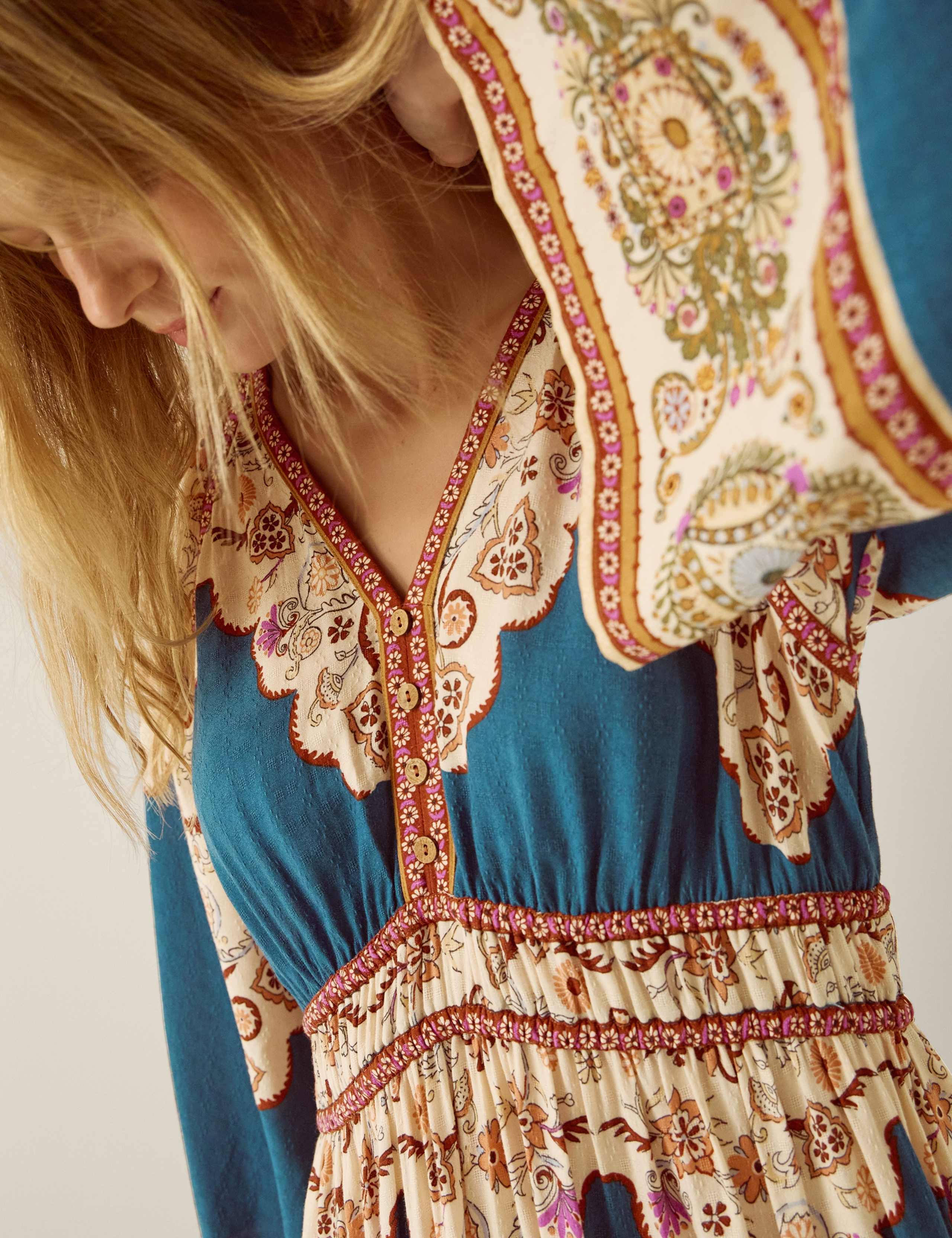 Printed Midi Smock Dress 5 of 5