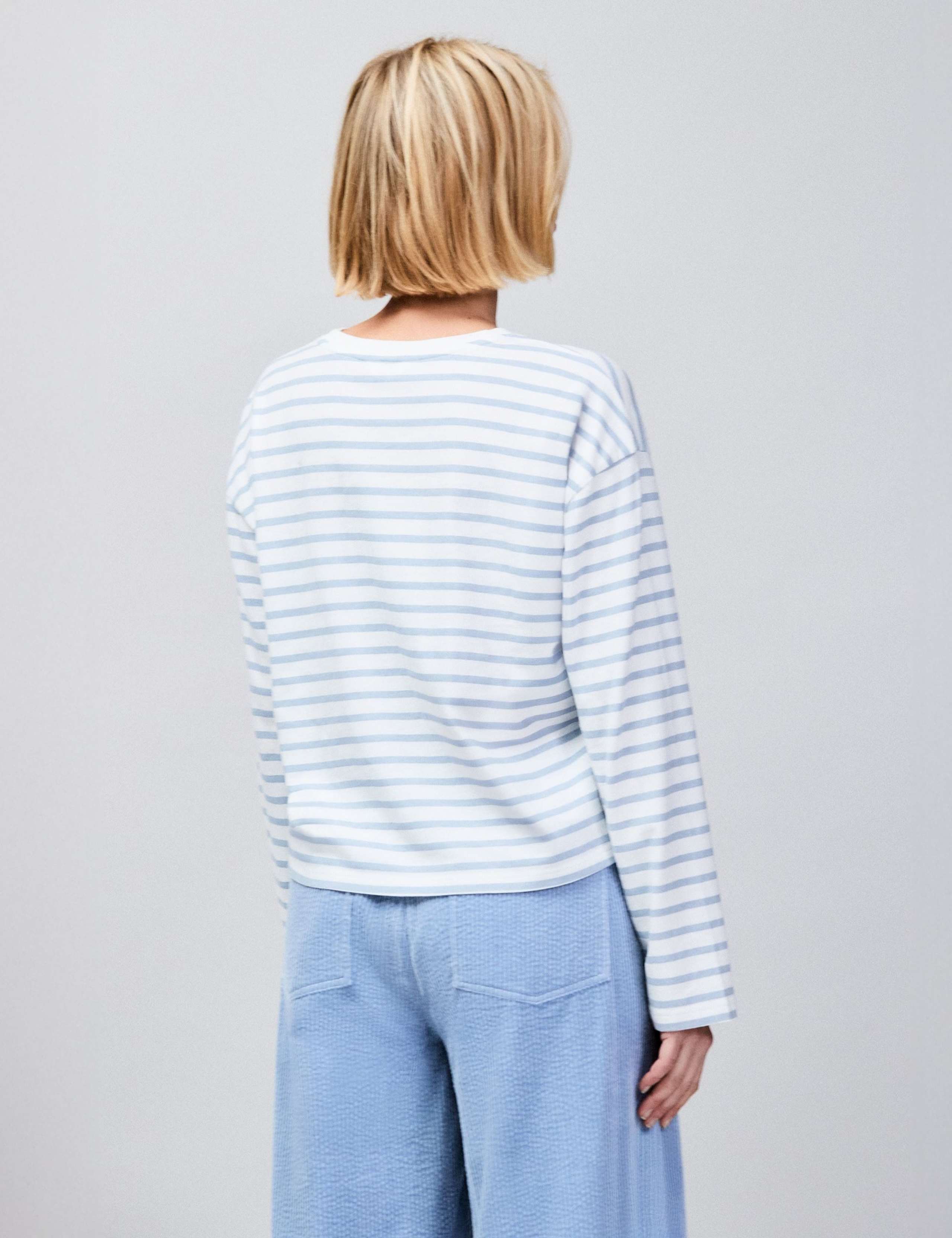 Pure Cotton Striped Crew Neck T-Shirt 4 of 4