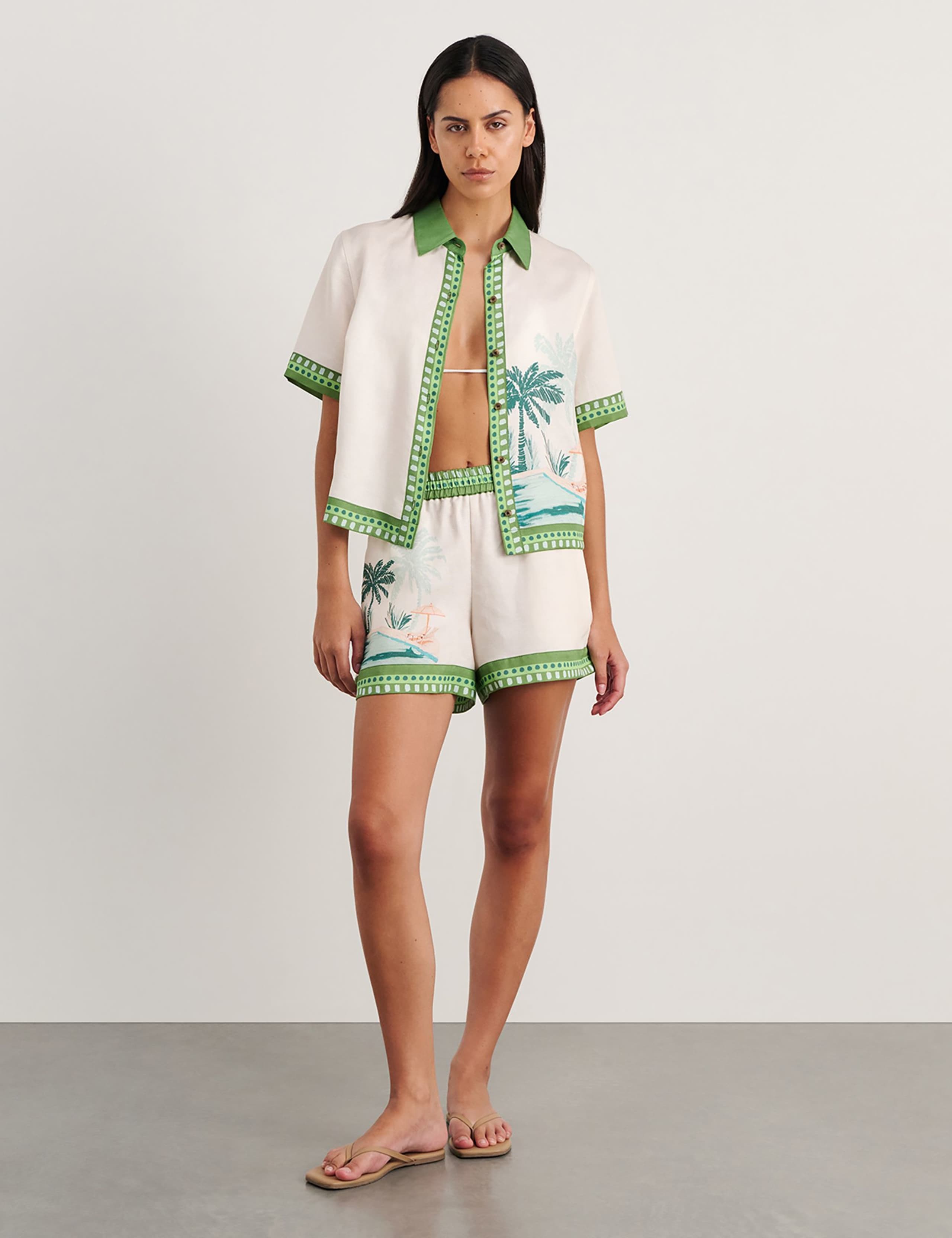 Lyocell Rich Printed Collared Shirt 2 of 7