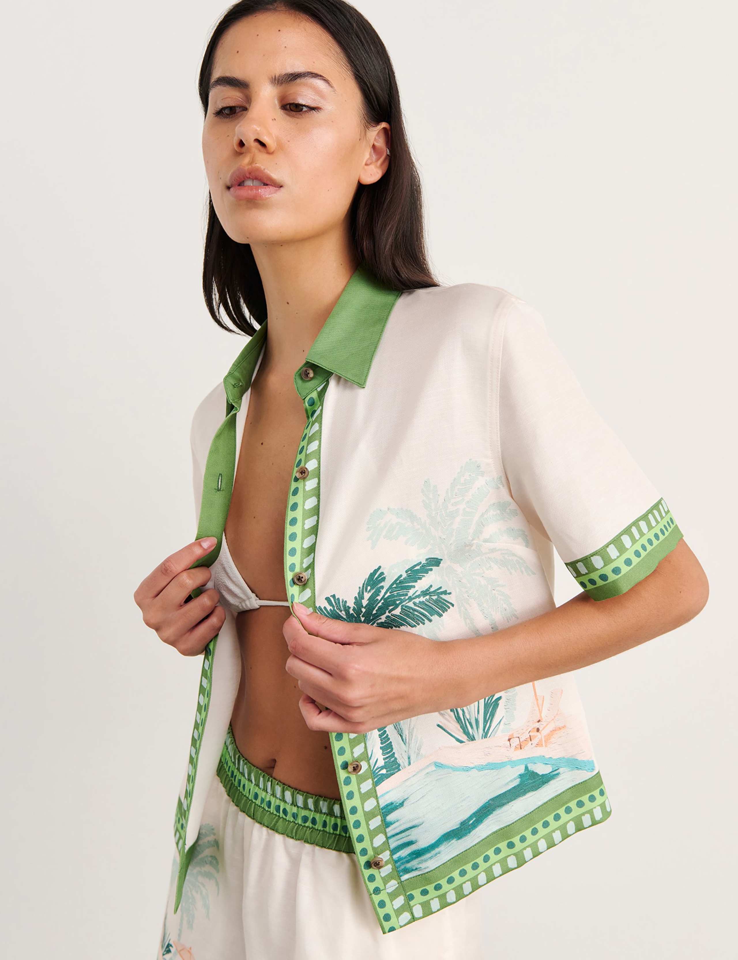 Lyocell Rich Printed Collared Shirt 5 of 7