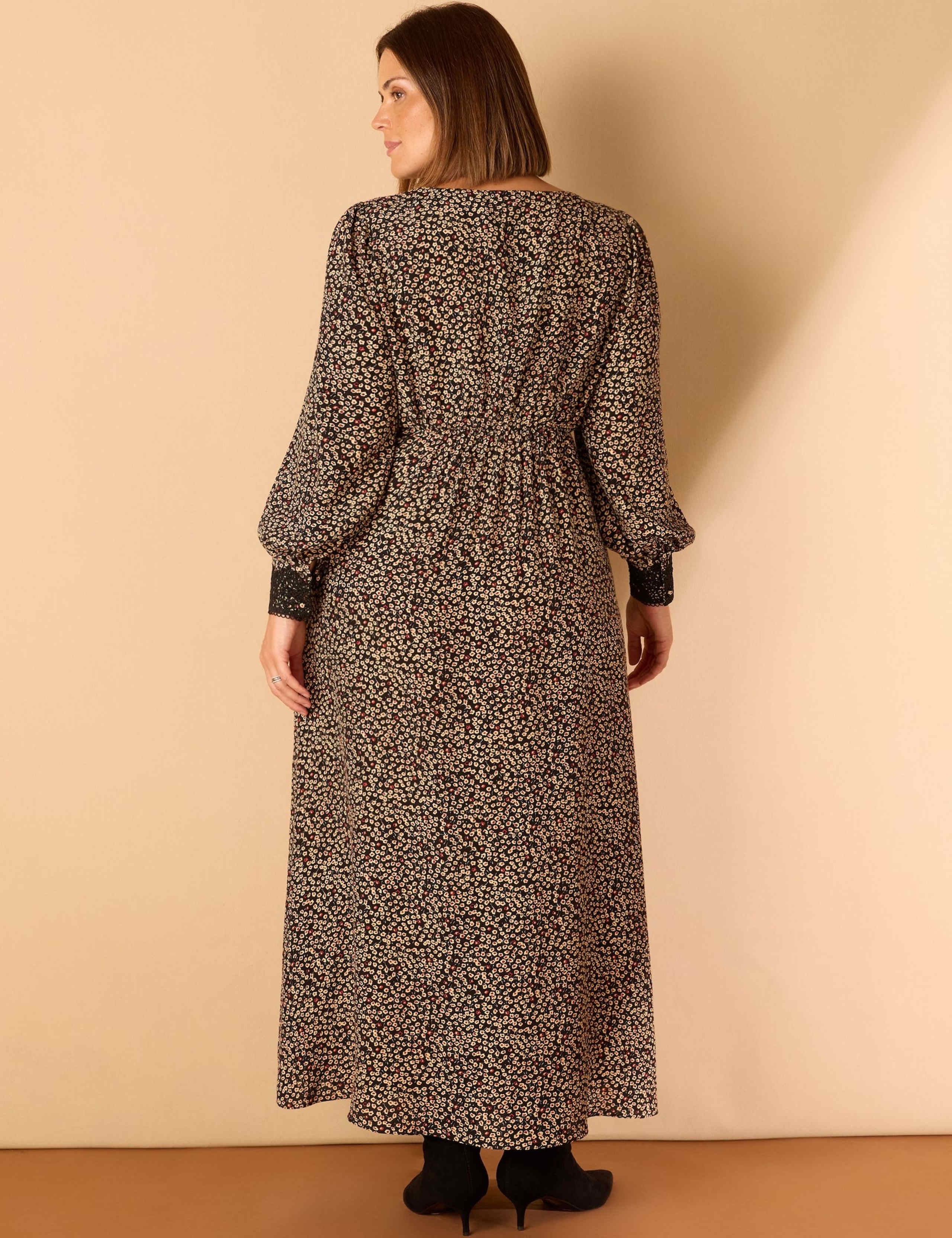 Ditsy Floral V-Neck Midaxi Tea Dress 5 of 6