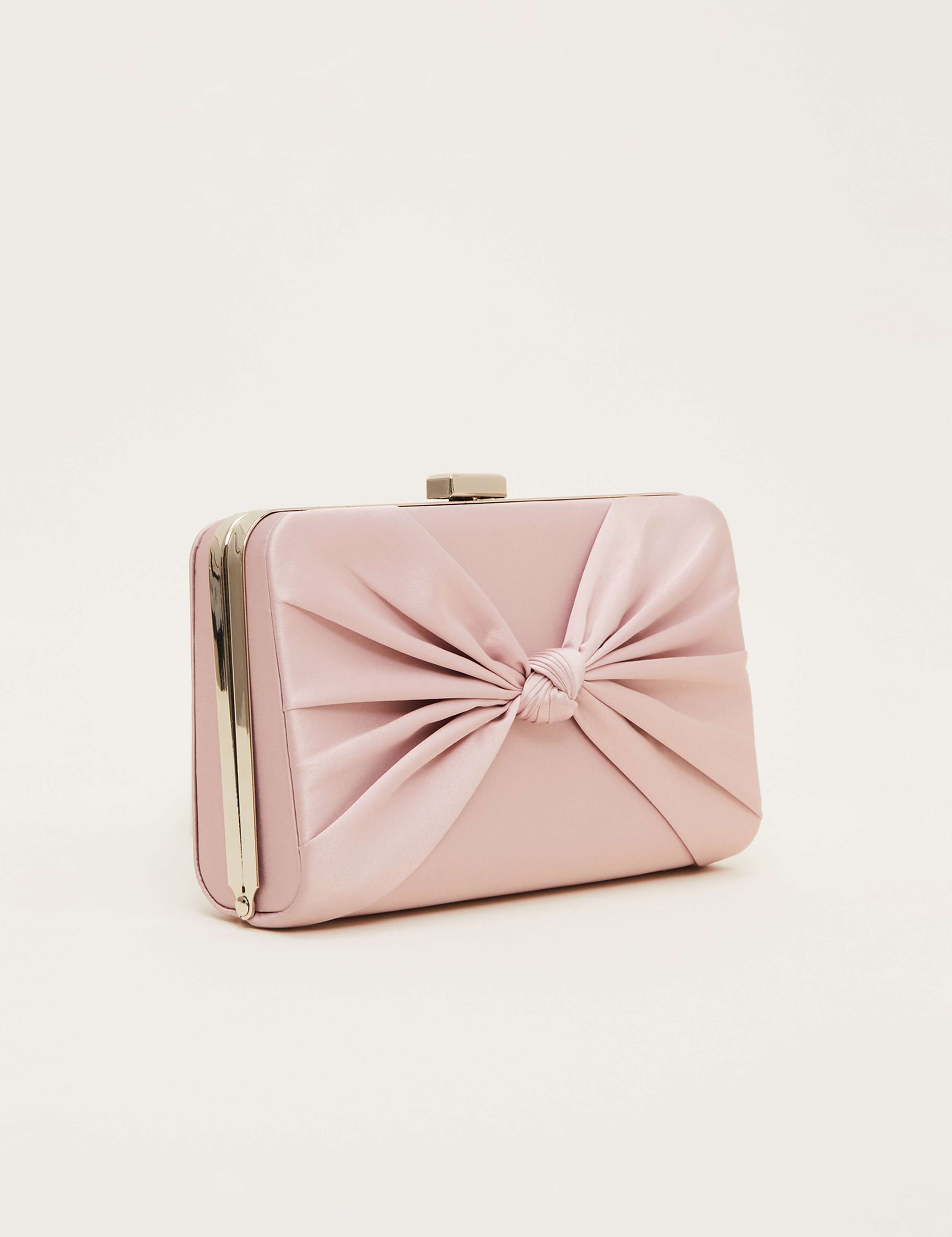 Satin Chain Strap Clutch Bag 3 of 5