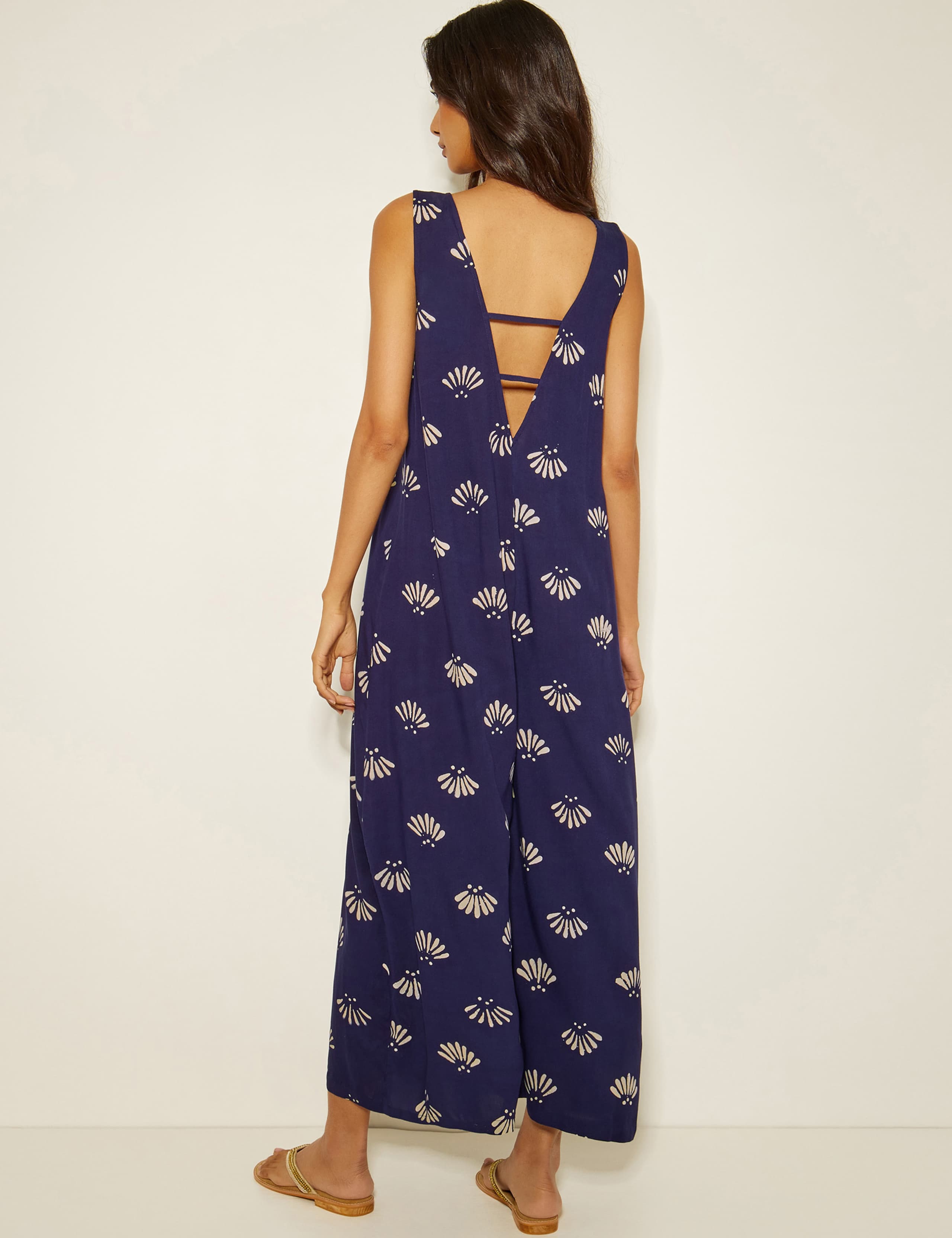 Printed Sleeveless Wide Leg Jumpsuit 4 of 4