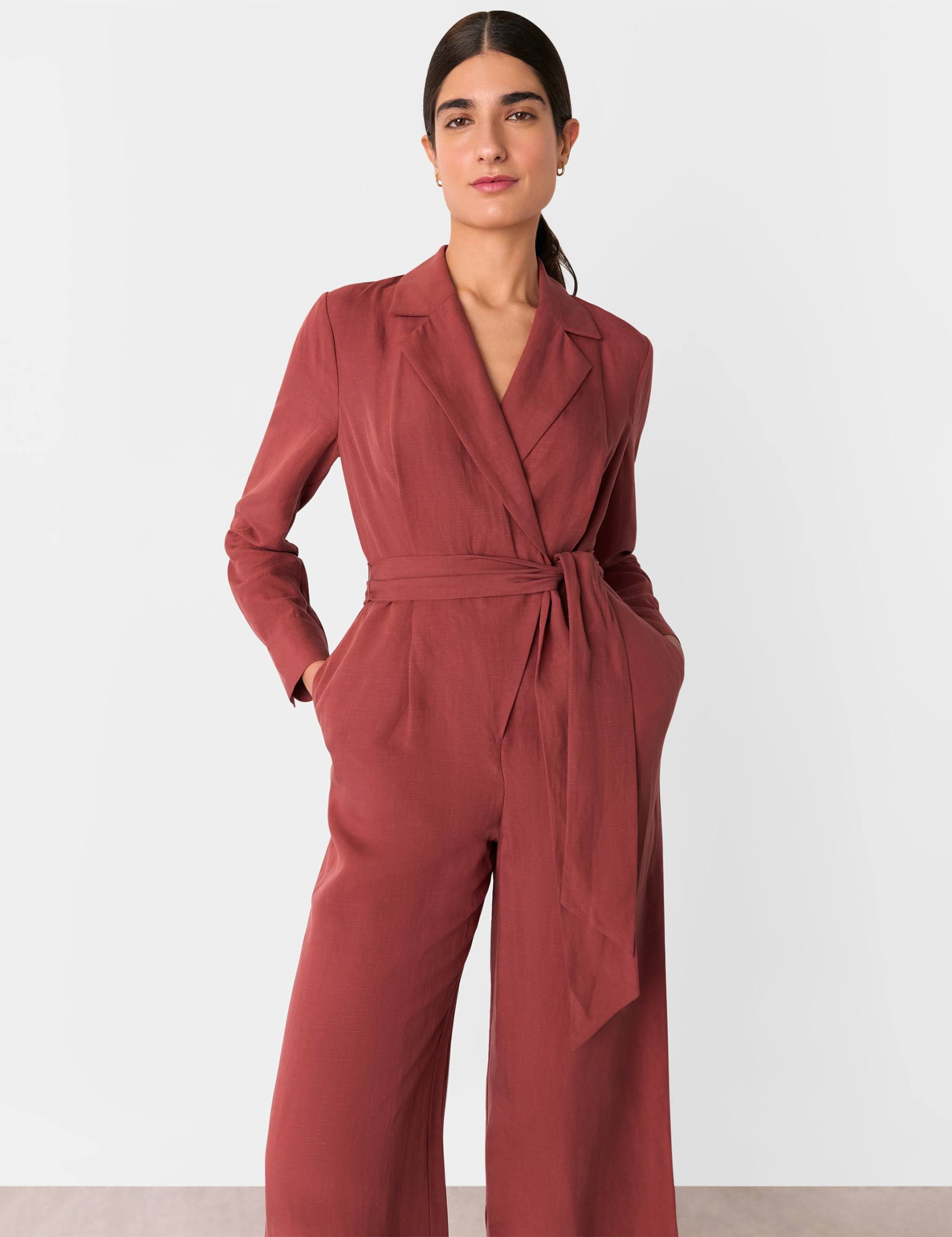 Lyocell Rich Tie Detail Jumpsuit 4 of 4