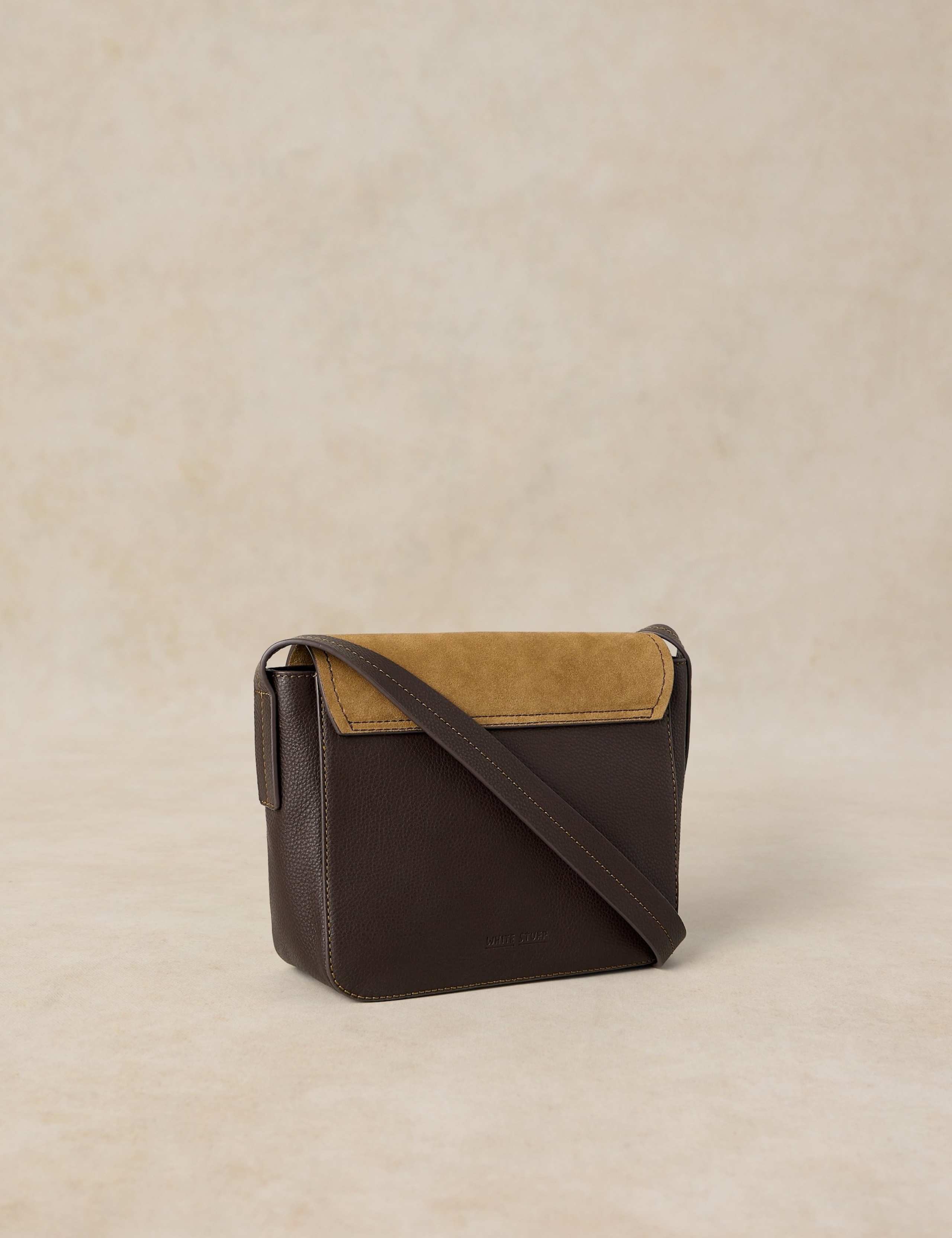 Leather Pushlock Cross Body Bag 2 of 4