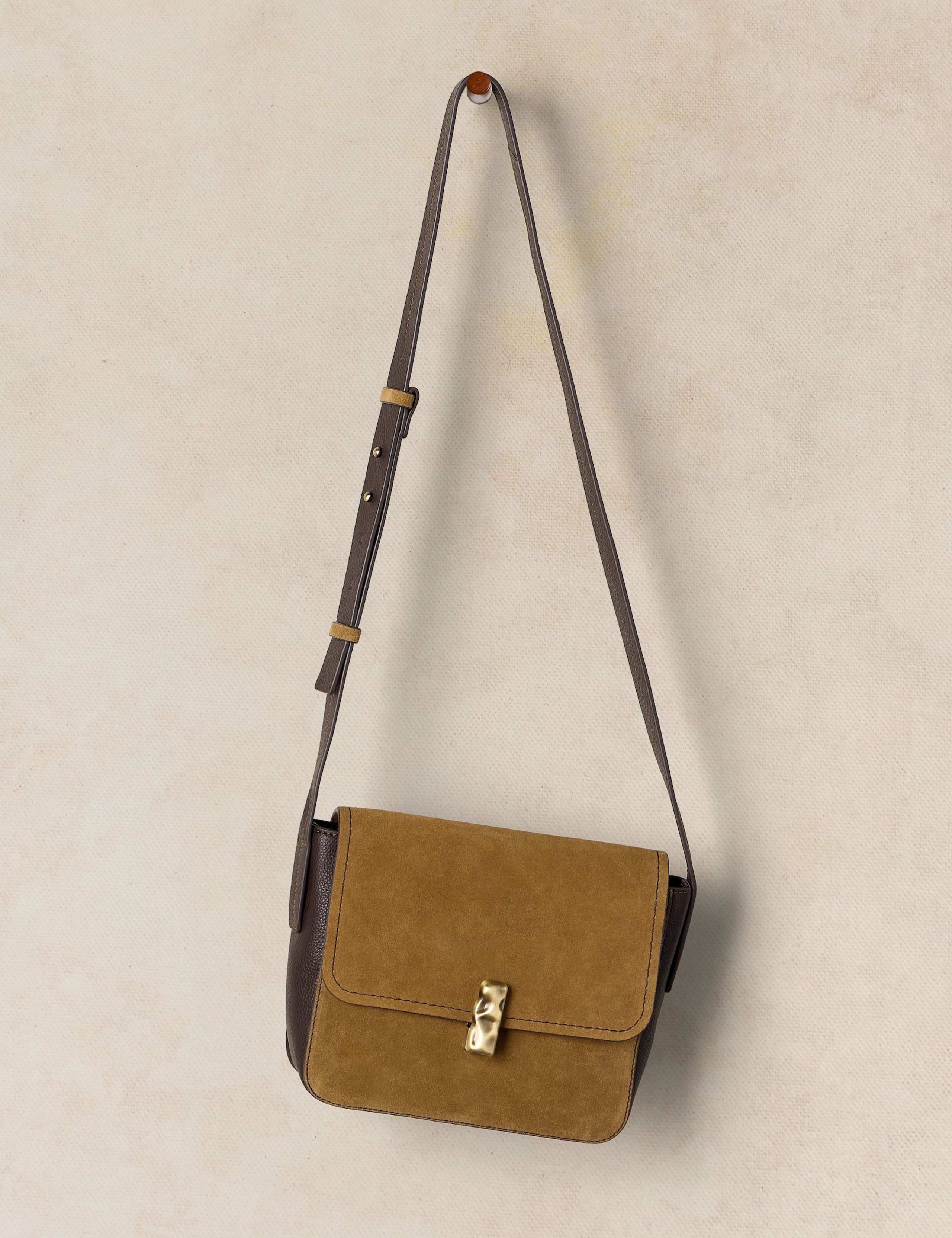 Leather Pushlock Cross Body Bag 3 of 4