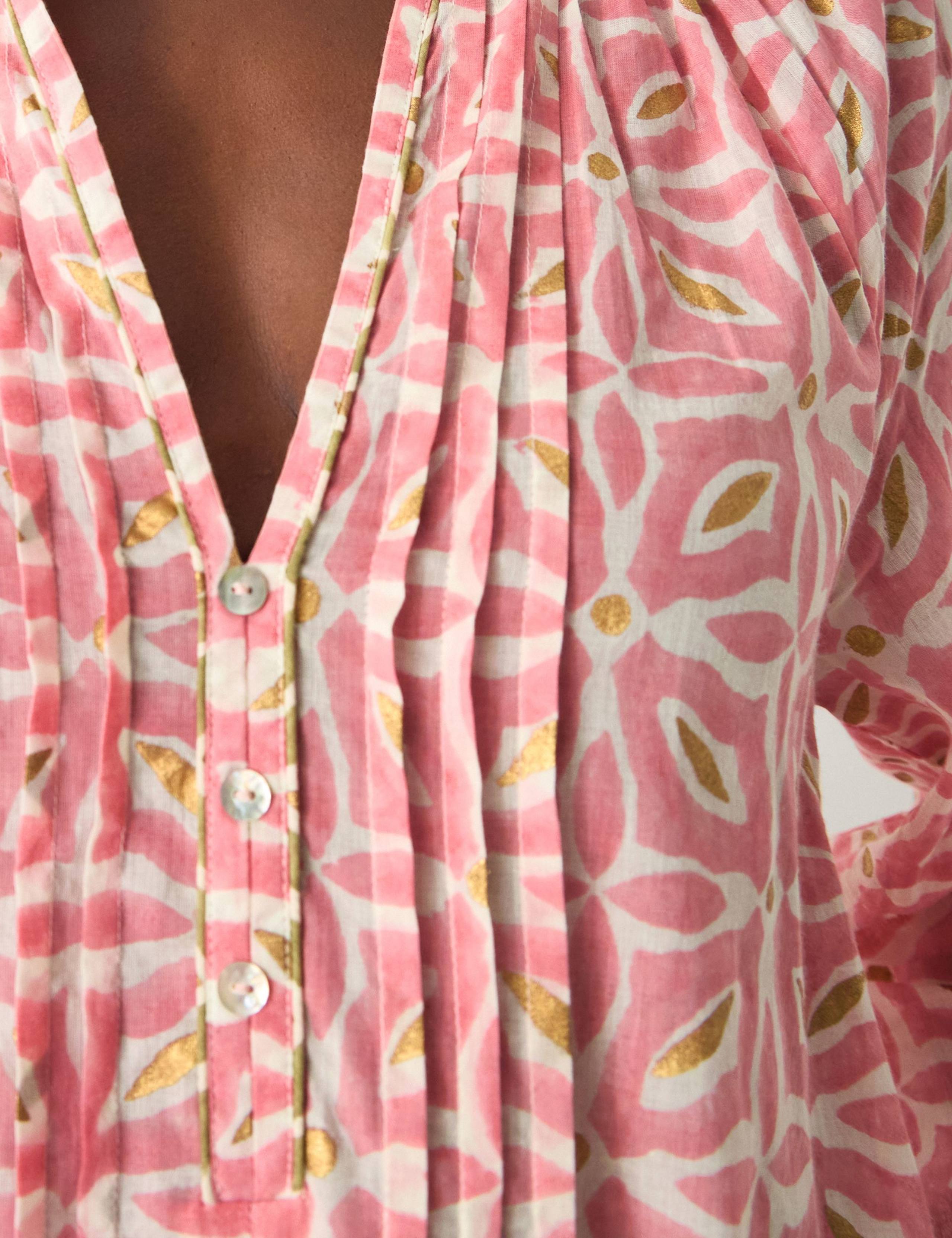 Pure Cotton Printed Knee Length Tunic Dress 2 of 4