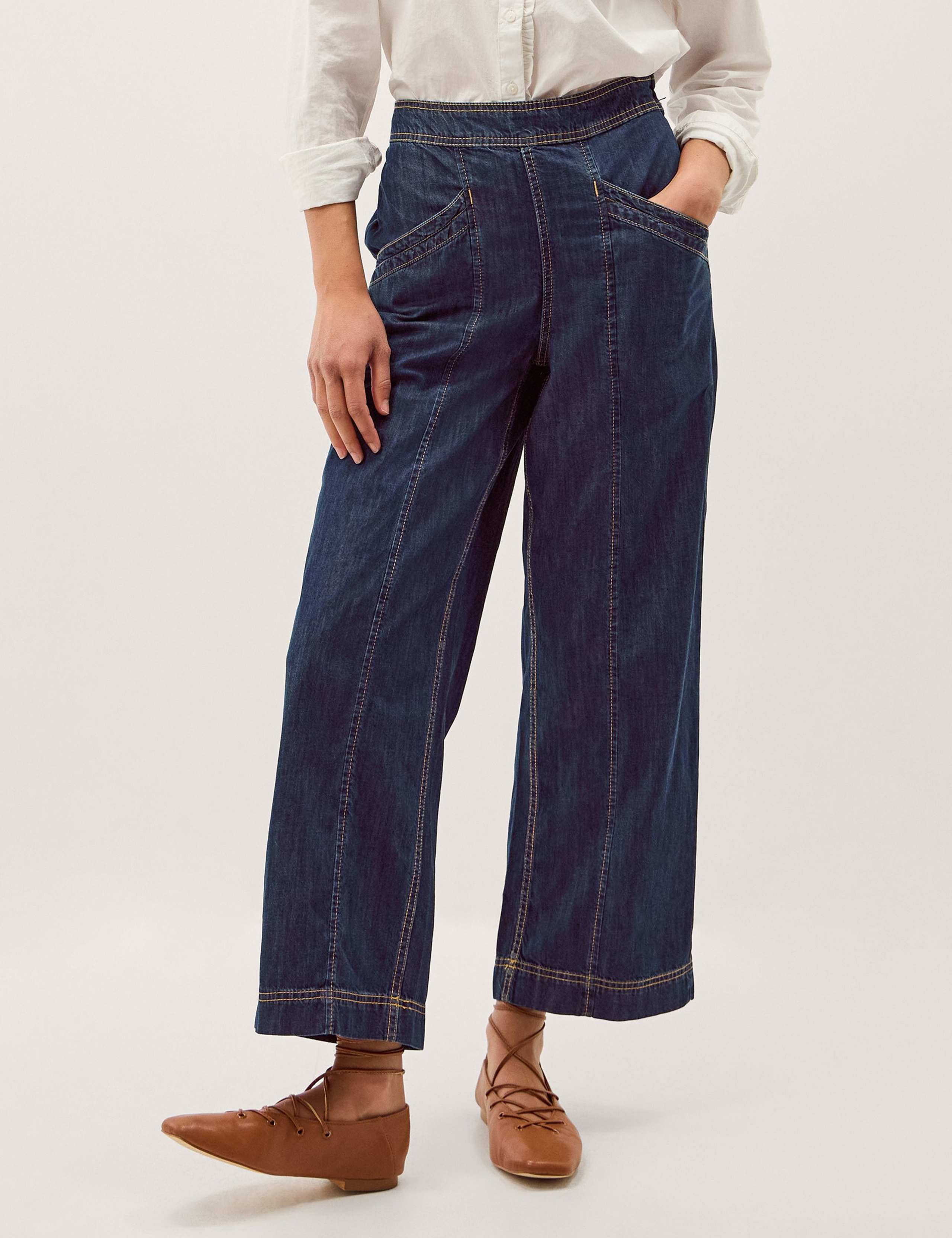 Mid Rise Straight Leg Ankle Grazer Jeans 1 of 5