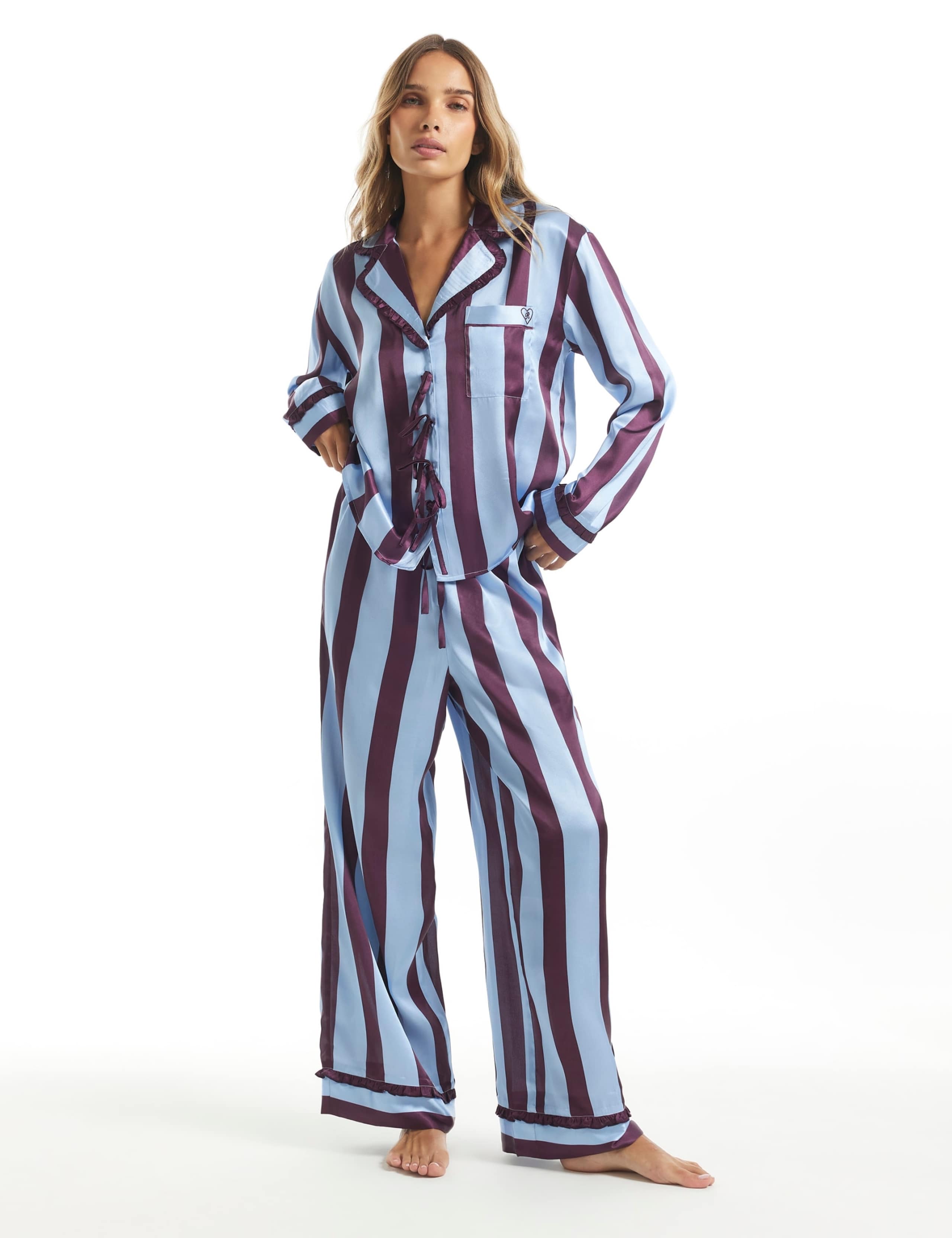 Satin Striped Pyjama Set 3 of 6