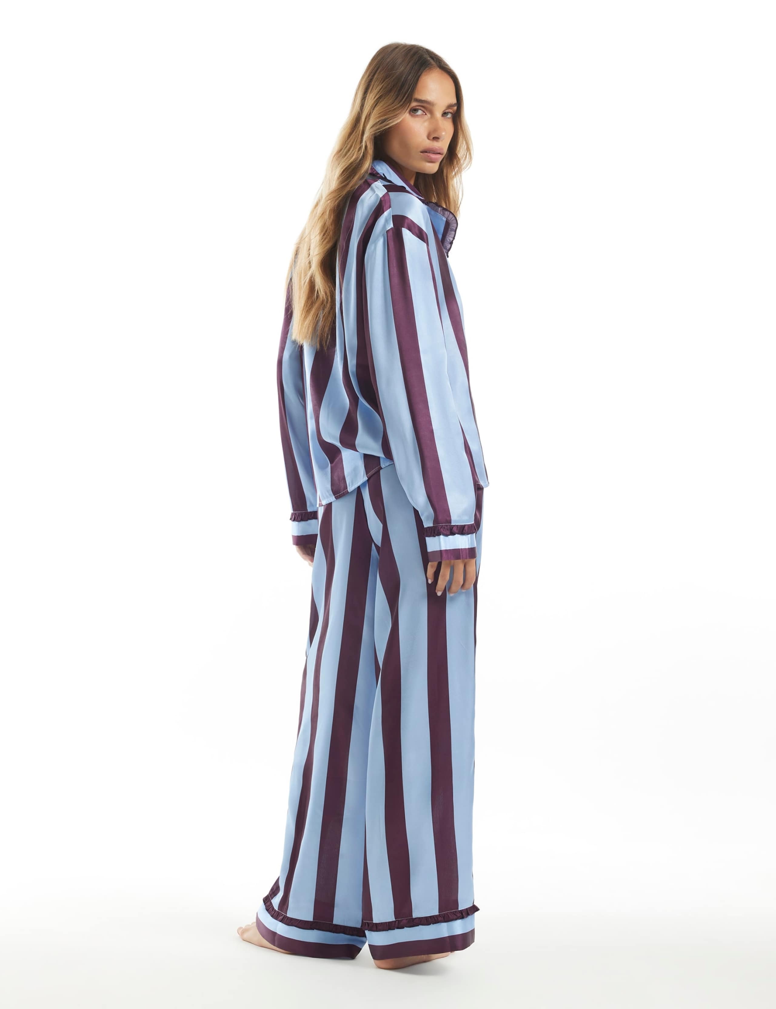 Satin Striped Pyjama Set 4 of 6