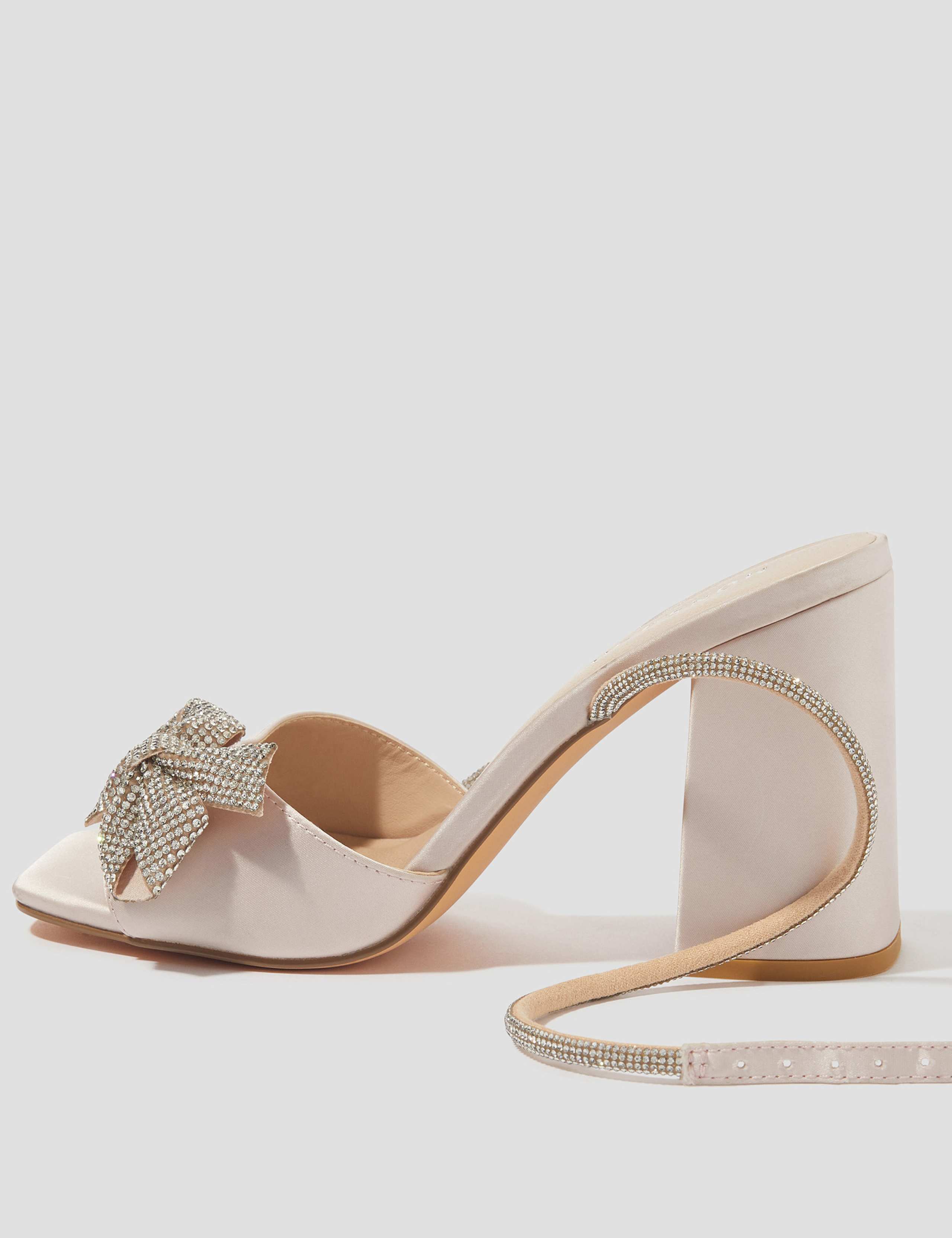 Diamanté Buckle Block Heel Sandals 3 of 4