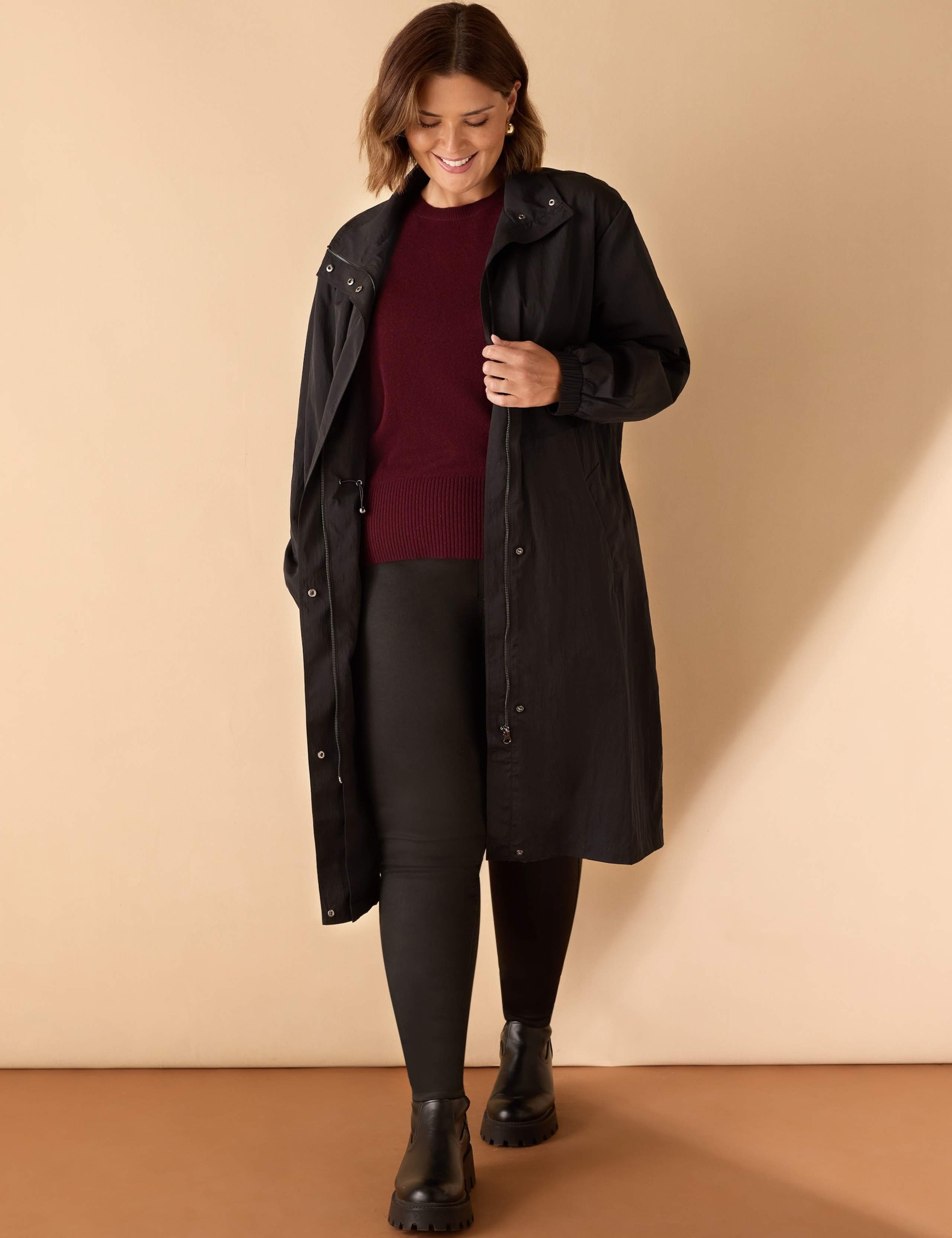 Showerproof Hooded Longline Raincoat 2 of 10