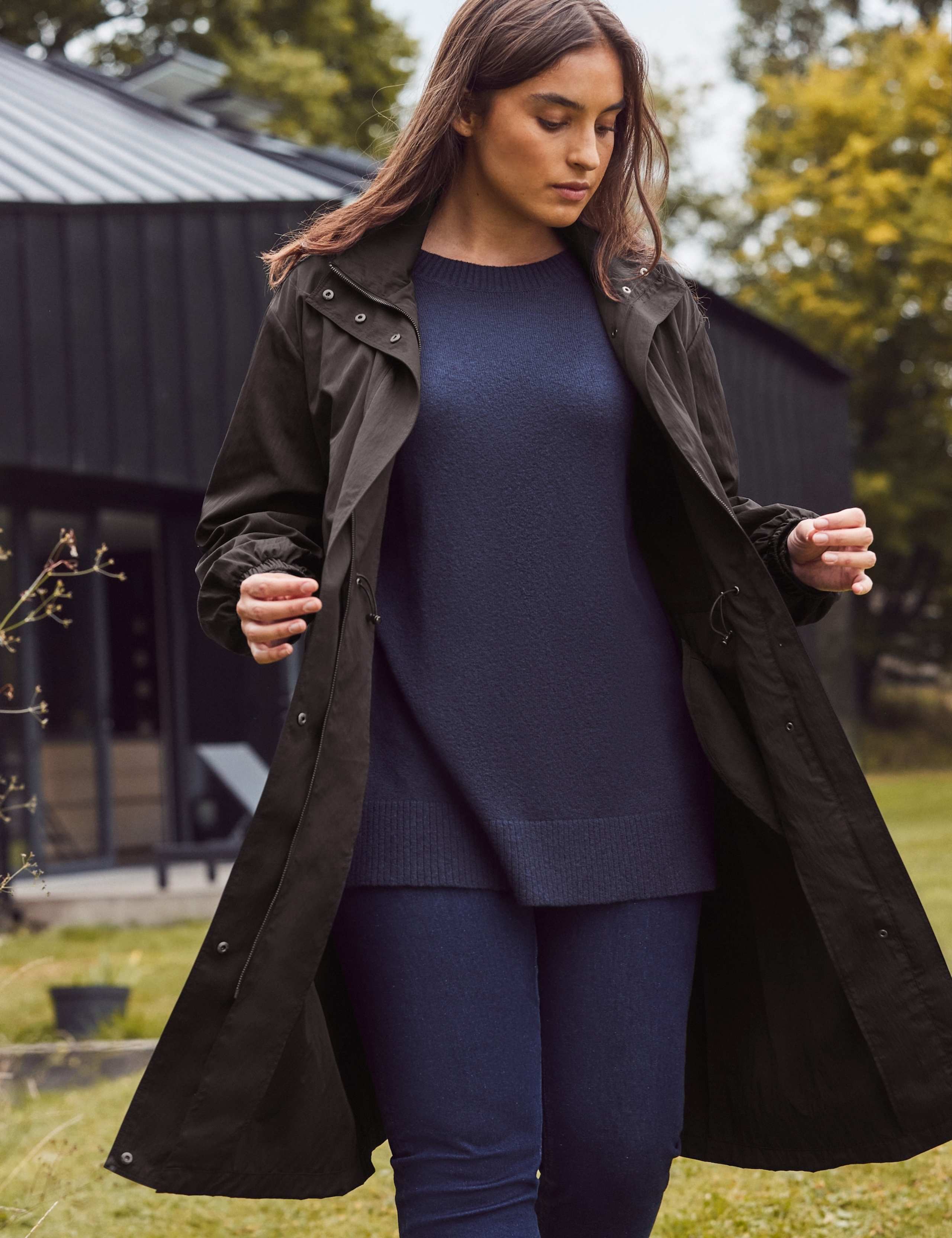 Showerproof Hooded Longline Raincoat 8 of 10