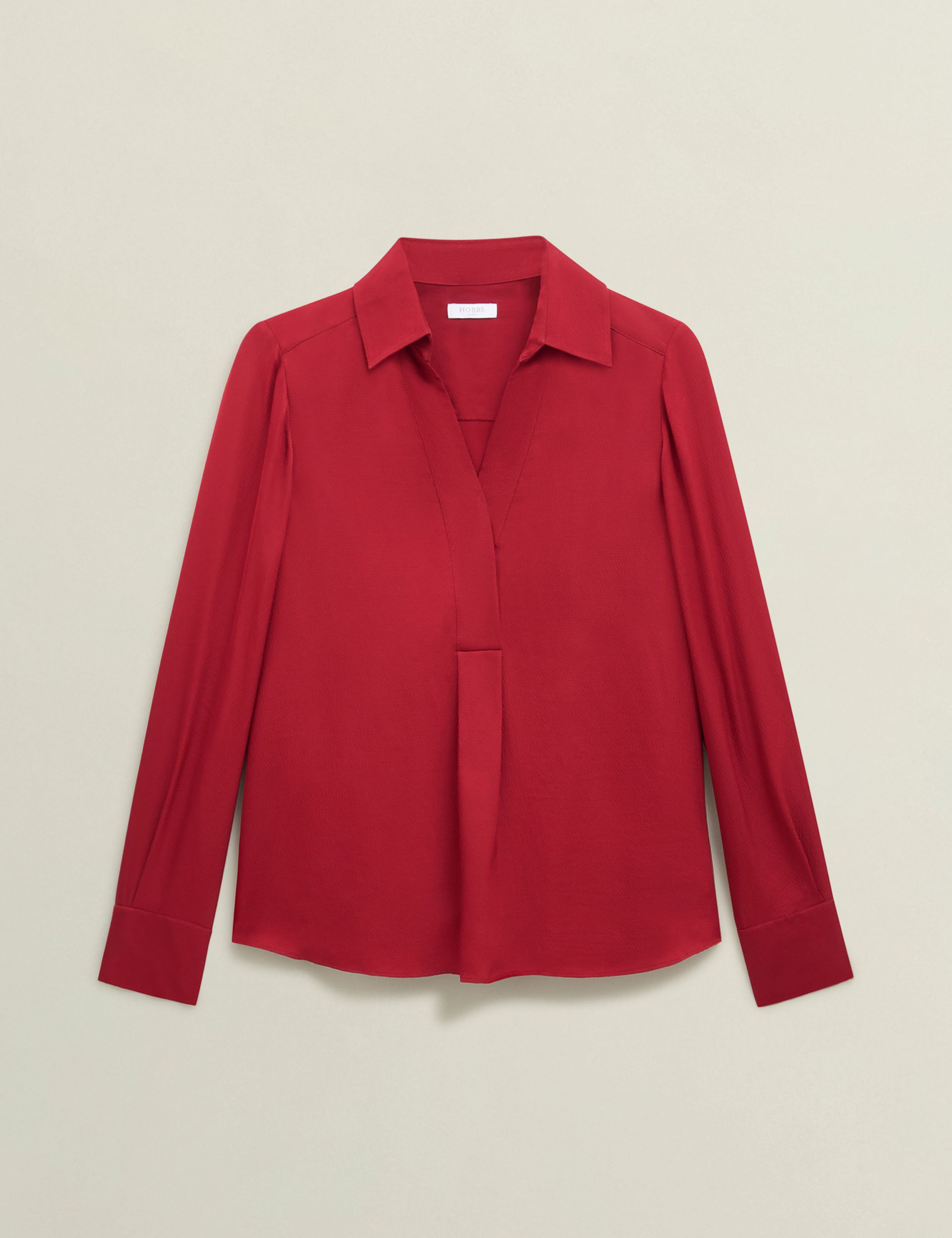 Satin Collared Relaxed Blouse 2 of 5