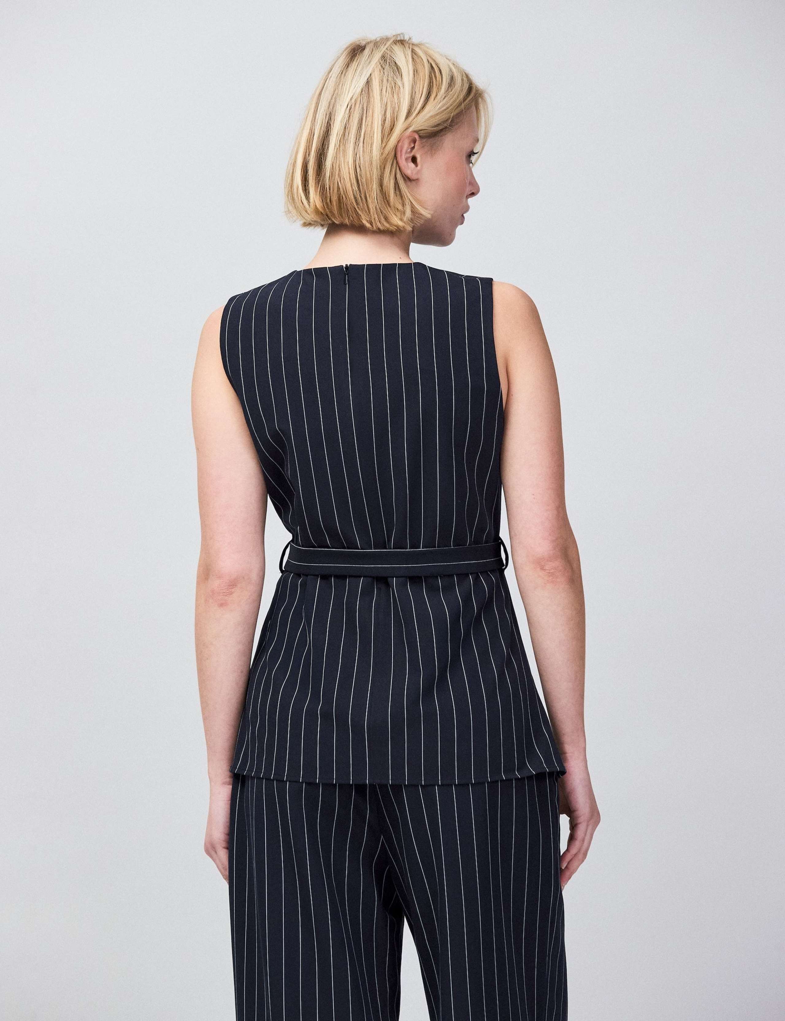 Striped Tailored Longline Top 3 of 4