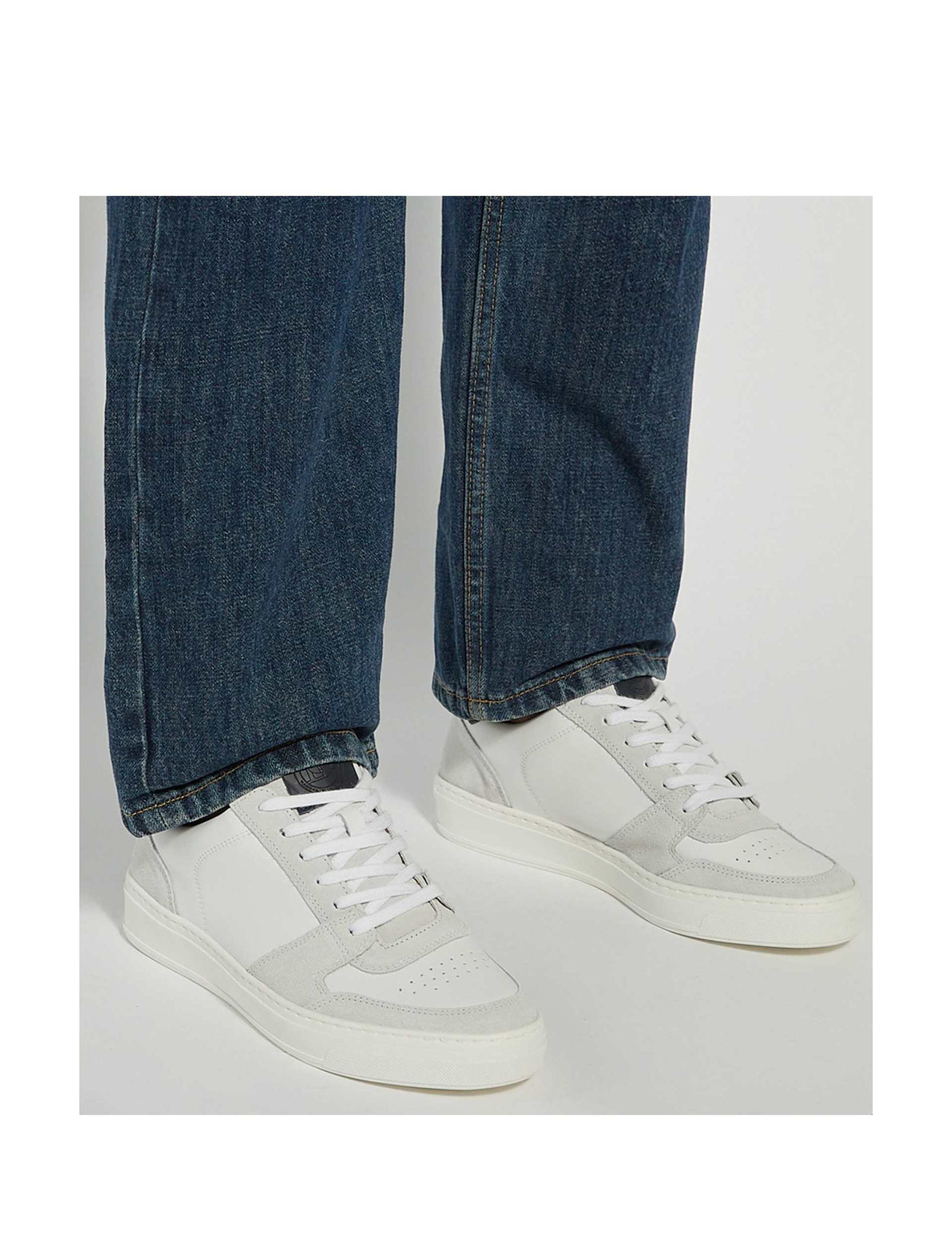 Leather Lace Up Cupsole Trainers 6 of 6