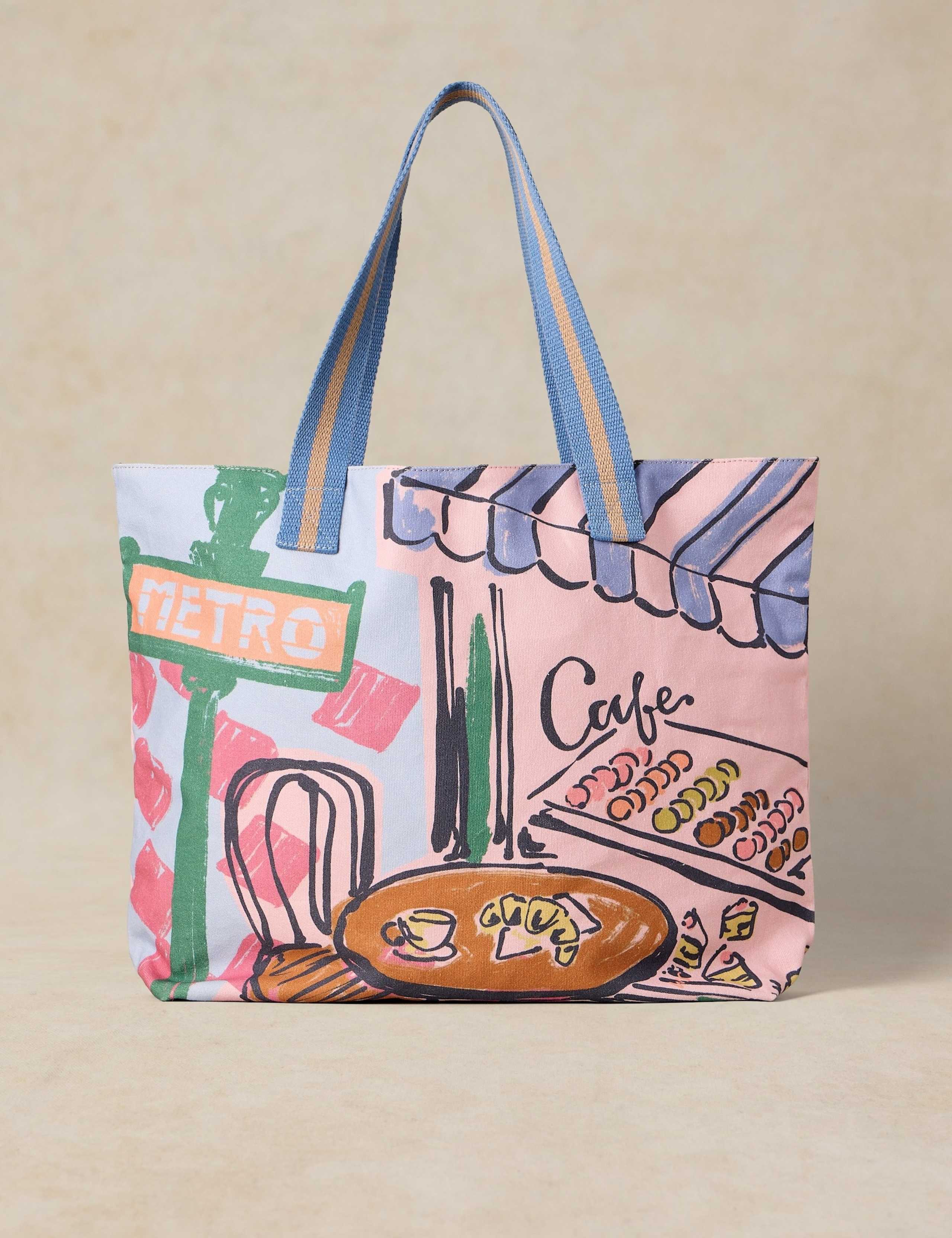 Printed Canvas Tote Bag 1 of 4
