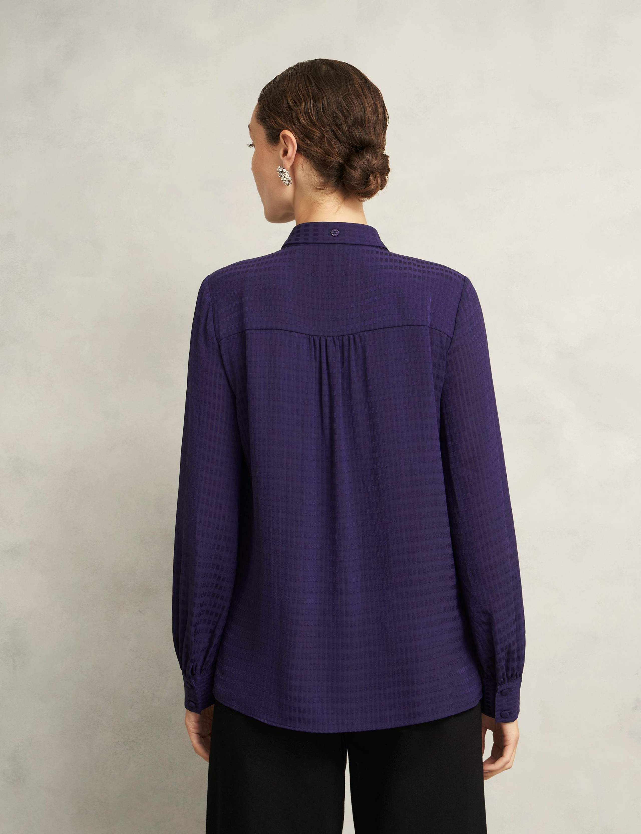 Textured Tie Neck Blouse 3 of 7