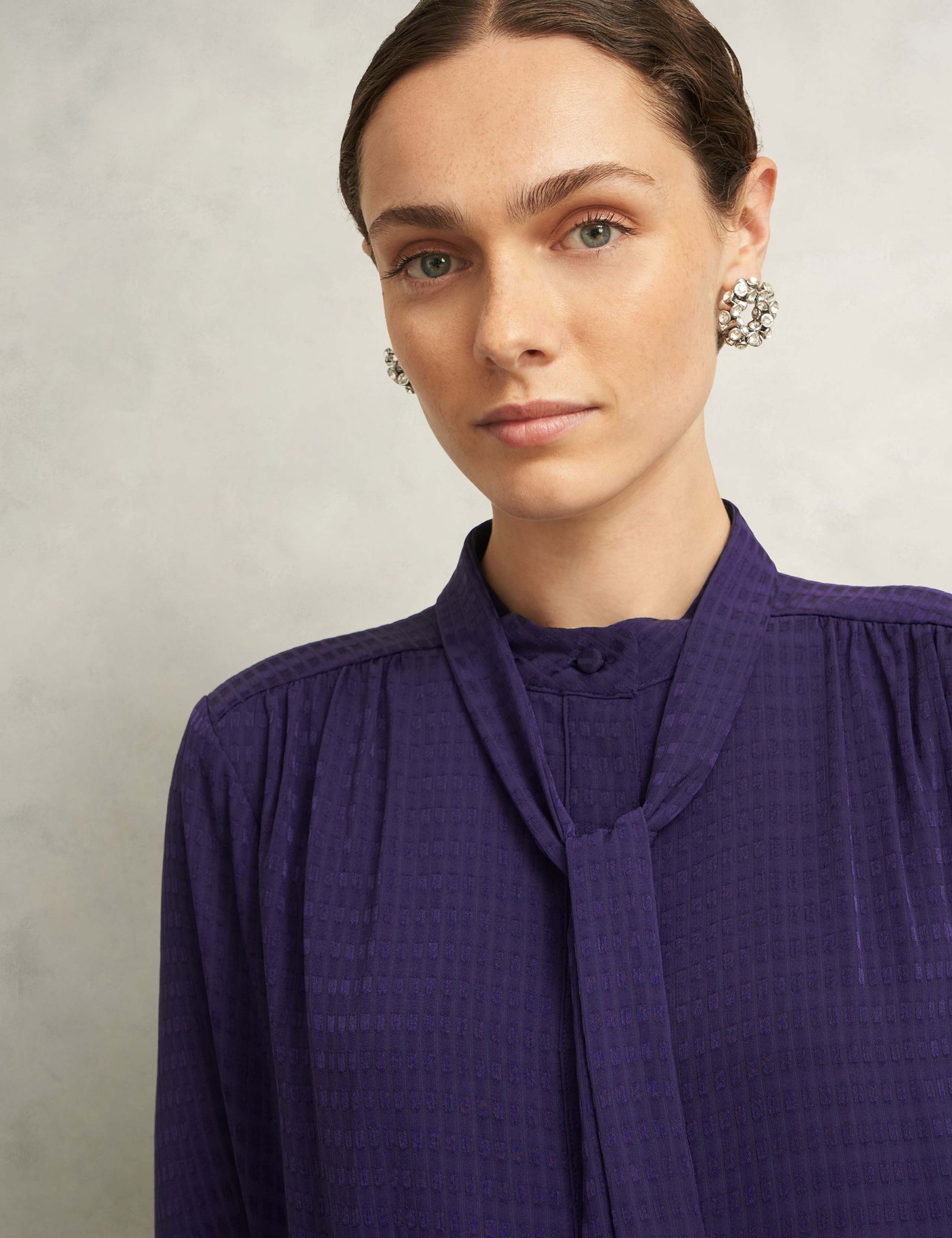 Textured Tie Neck Blouse 5 of 7