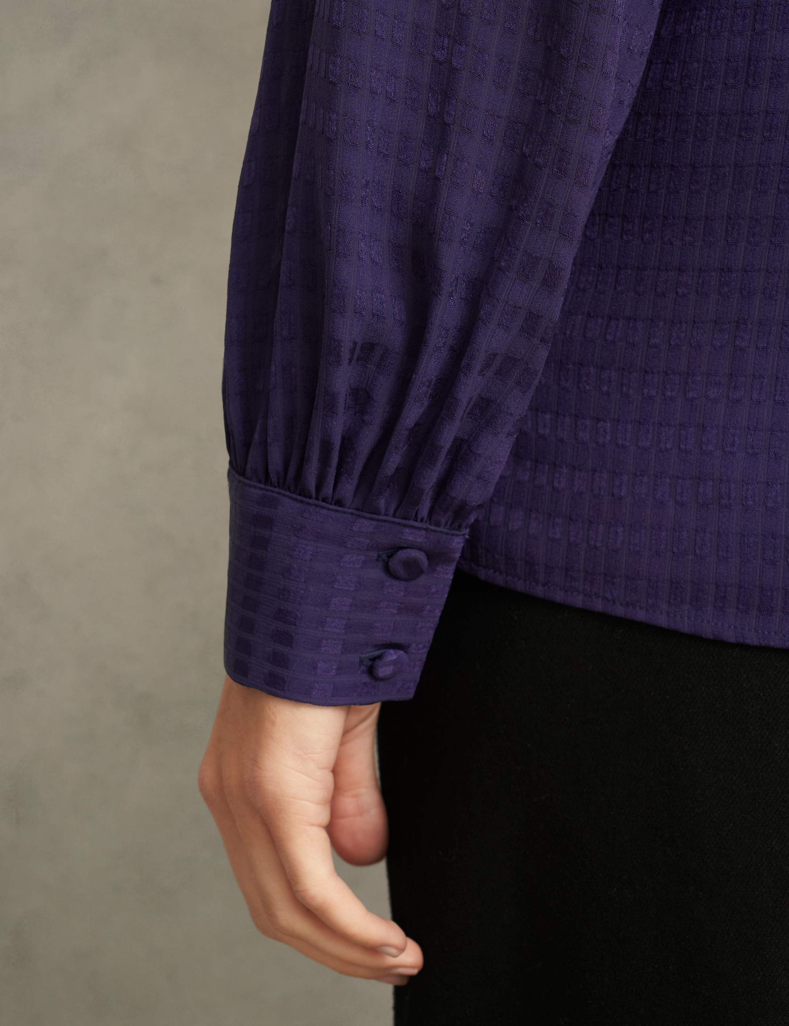 Textured Tie Neck Blouse 7 of 7