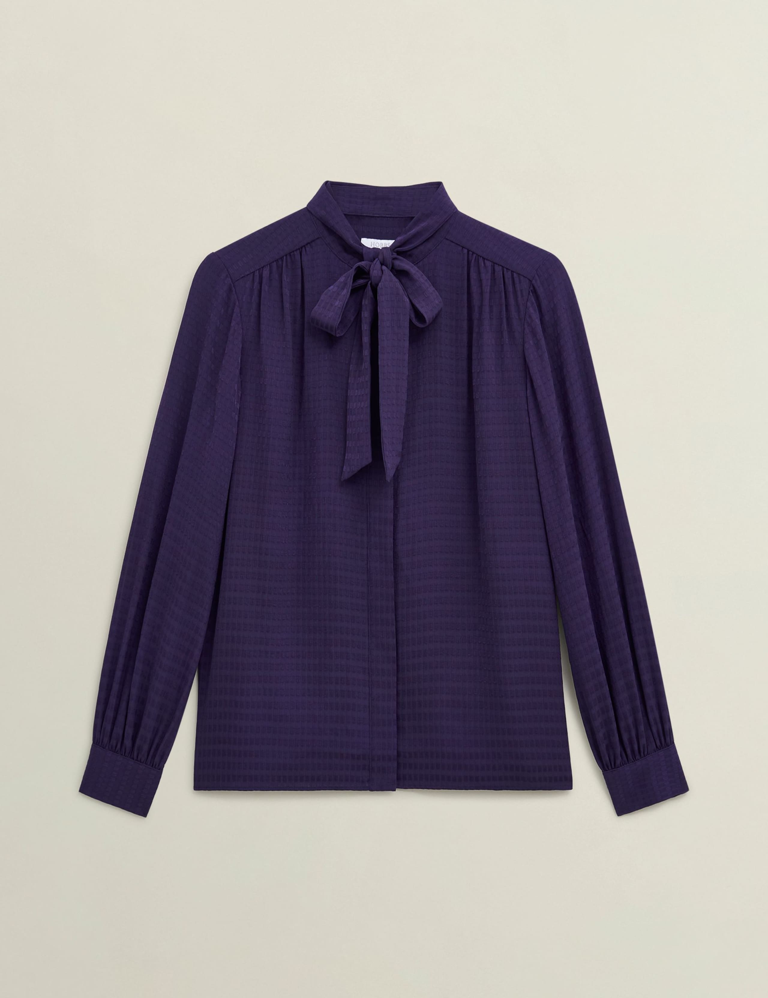 Textured Tie Neck Blouse 2 of 7