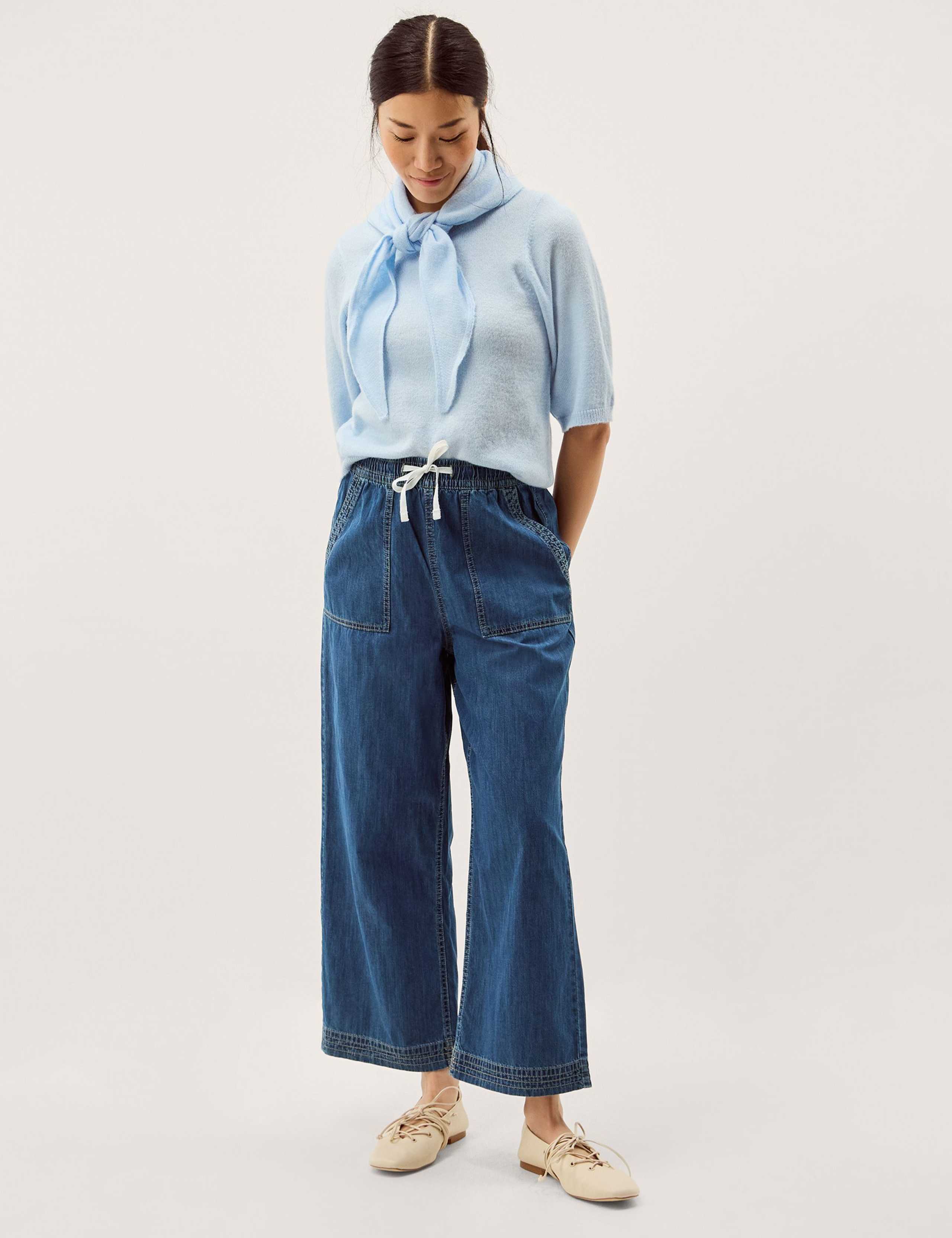 Mid Rise Straight Leg Ankle Grazer Jeans 3 of 5