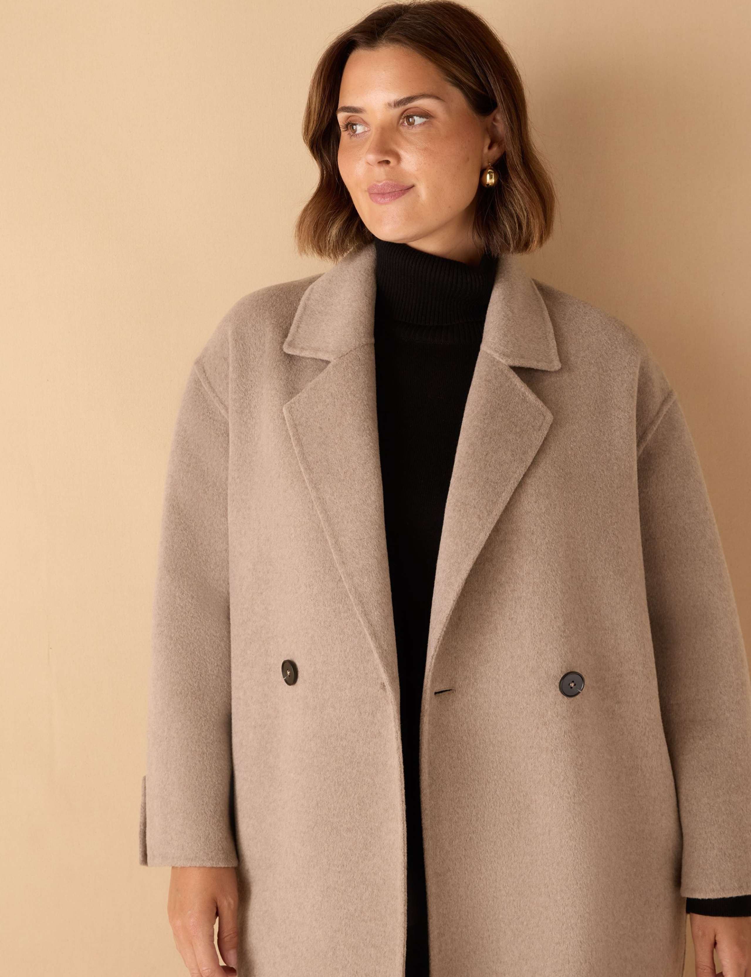 Double Faced Wool Blend Coat 4 of 5