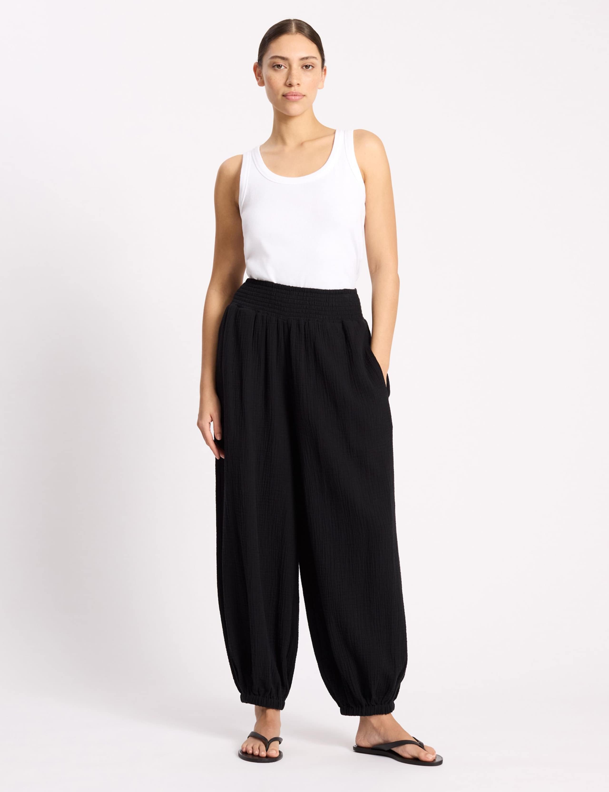 Pure Cotton Cheesecloth Harem Trouser 3 of 5