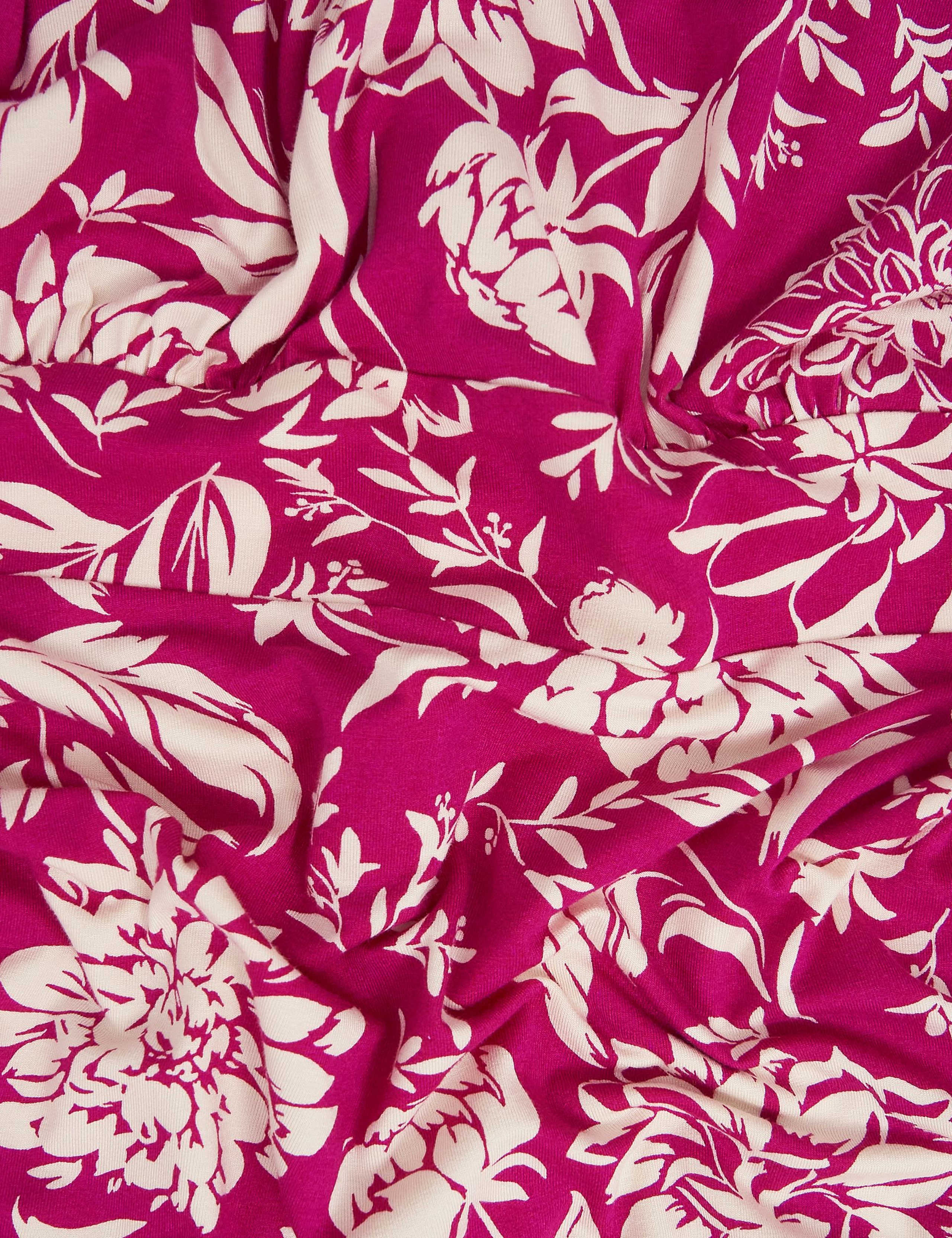 Jersey Floral Knee Length Skater Dress 7 of 7