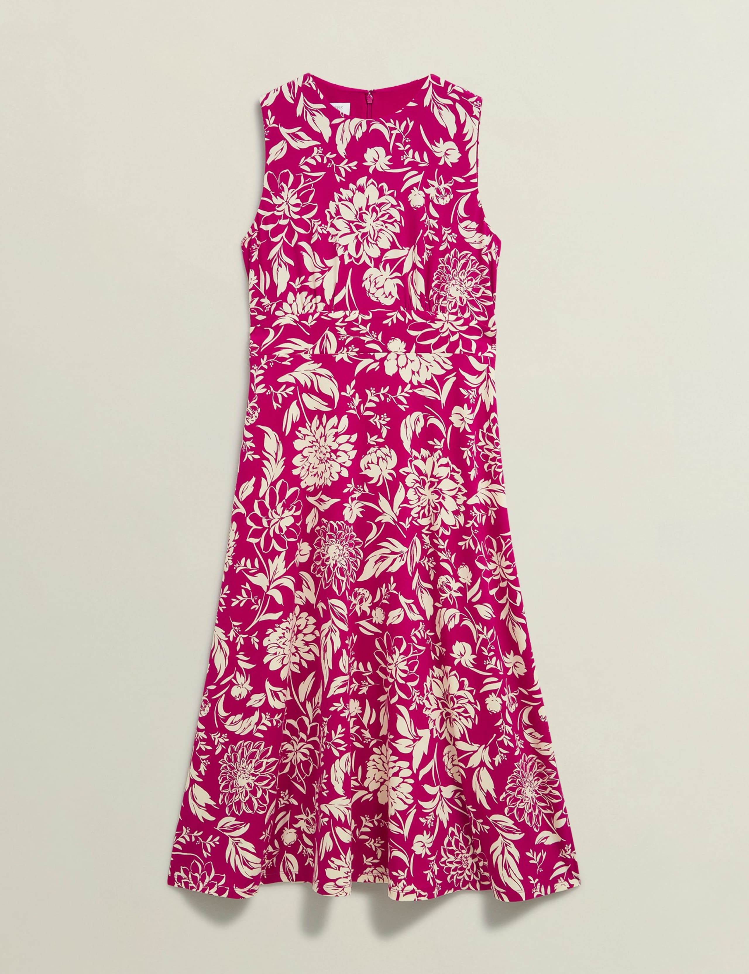 Jersey Floral Knee Length Skater Dress 2 of 7