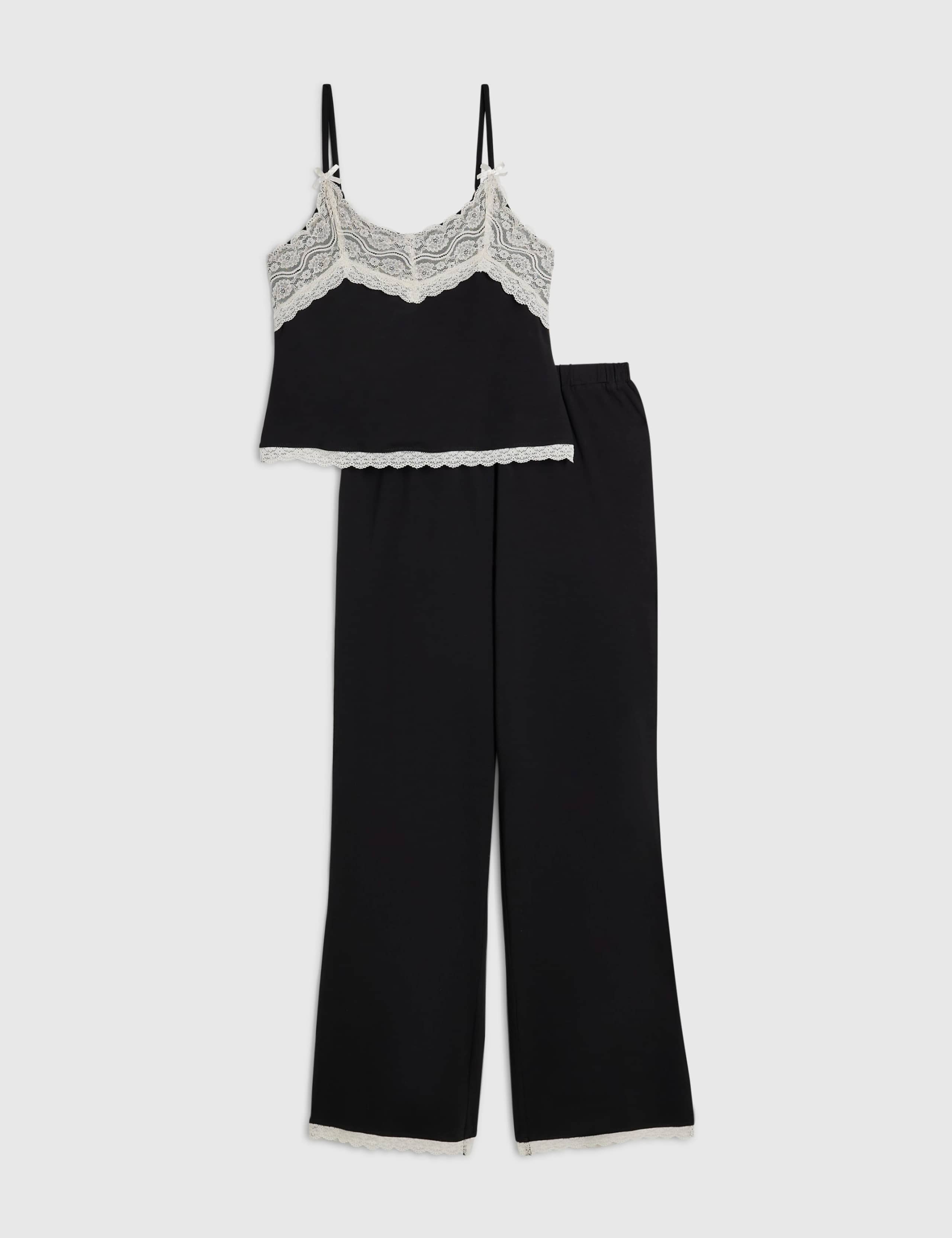 Cotton Rich Lace Trim Cami Pyjama Set 3 of 6