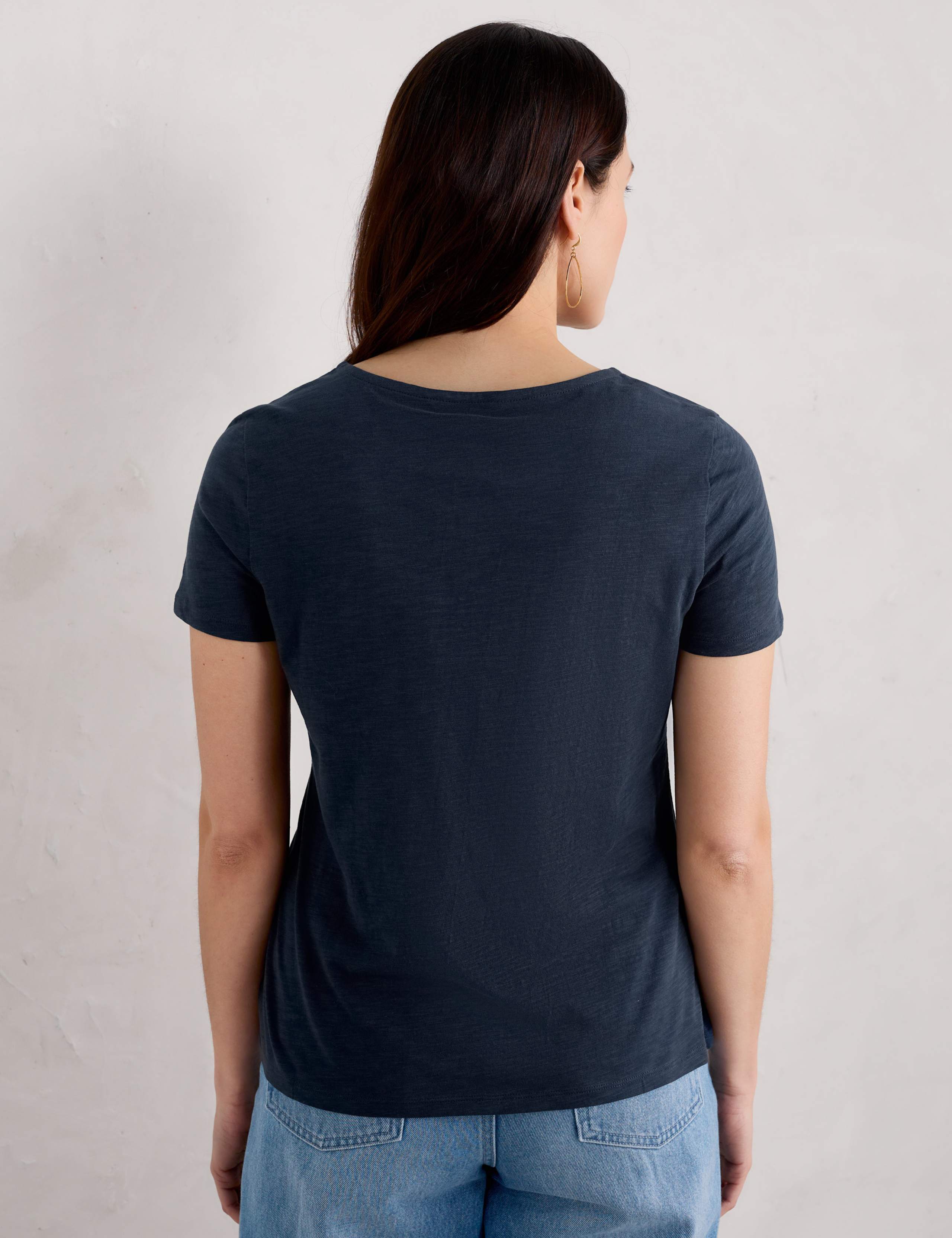 Pure Cotton Scoop Neck T-Shirt 3 of 5