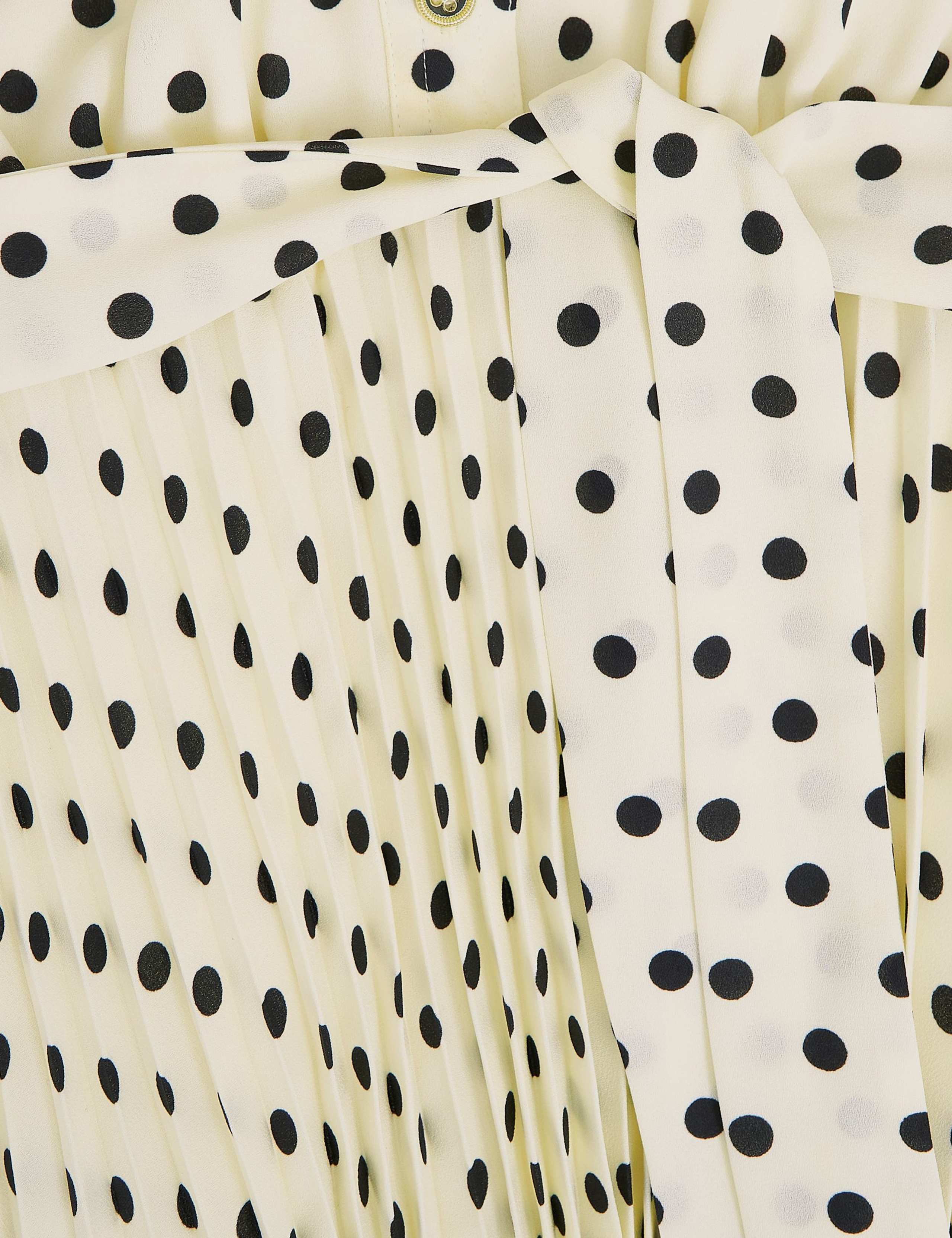 Polka Dot Collared Midi Shirt Dress 9 of 9