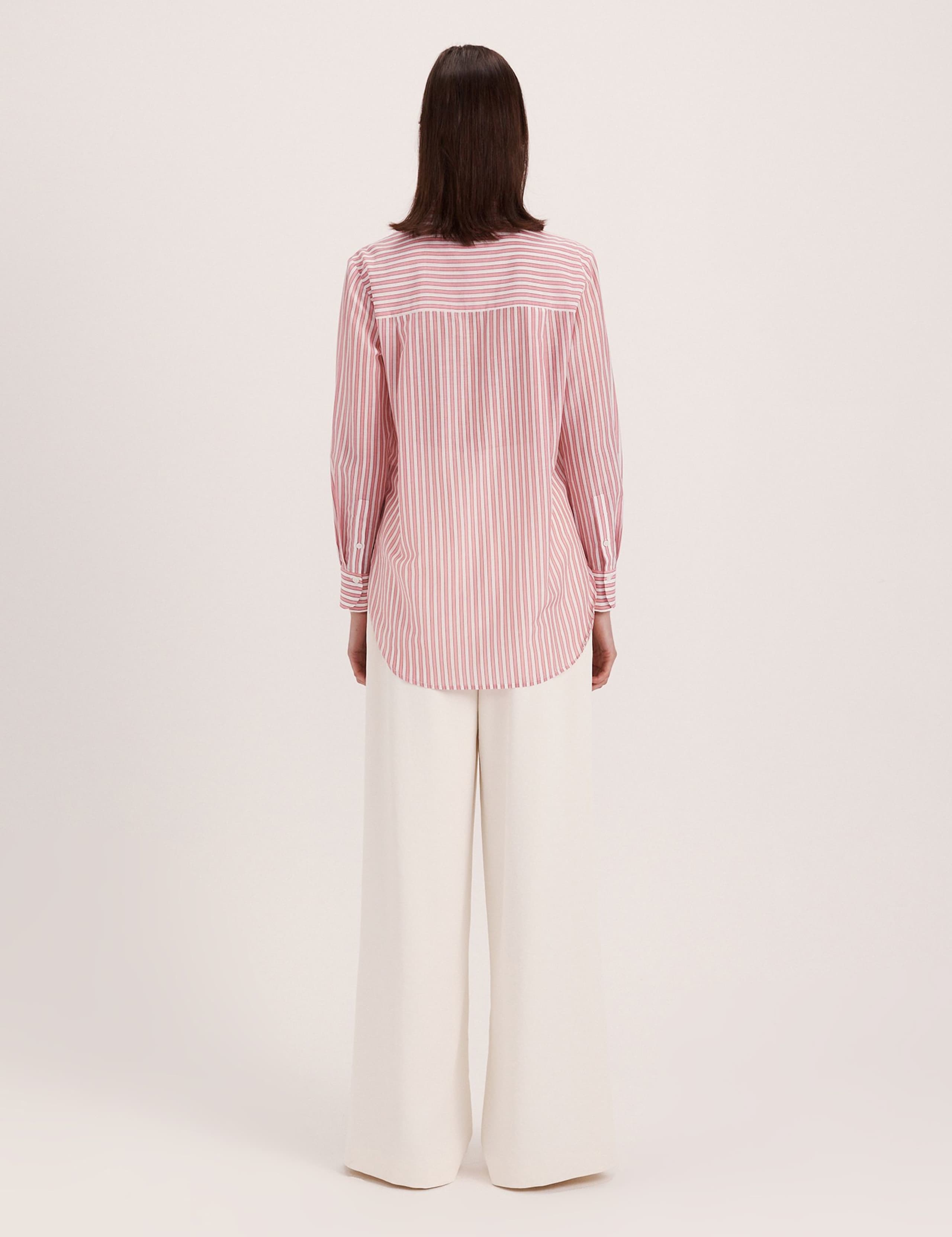 Silk Rich Striped Collared Shirt 7 of 8