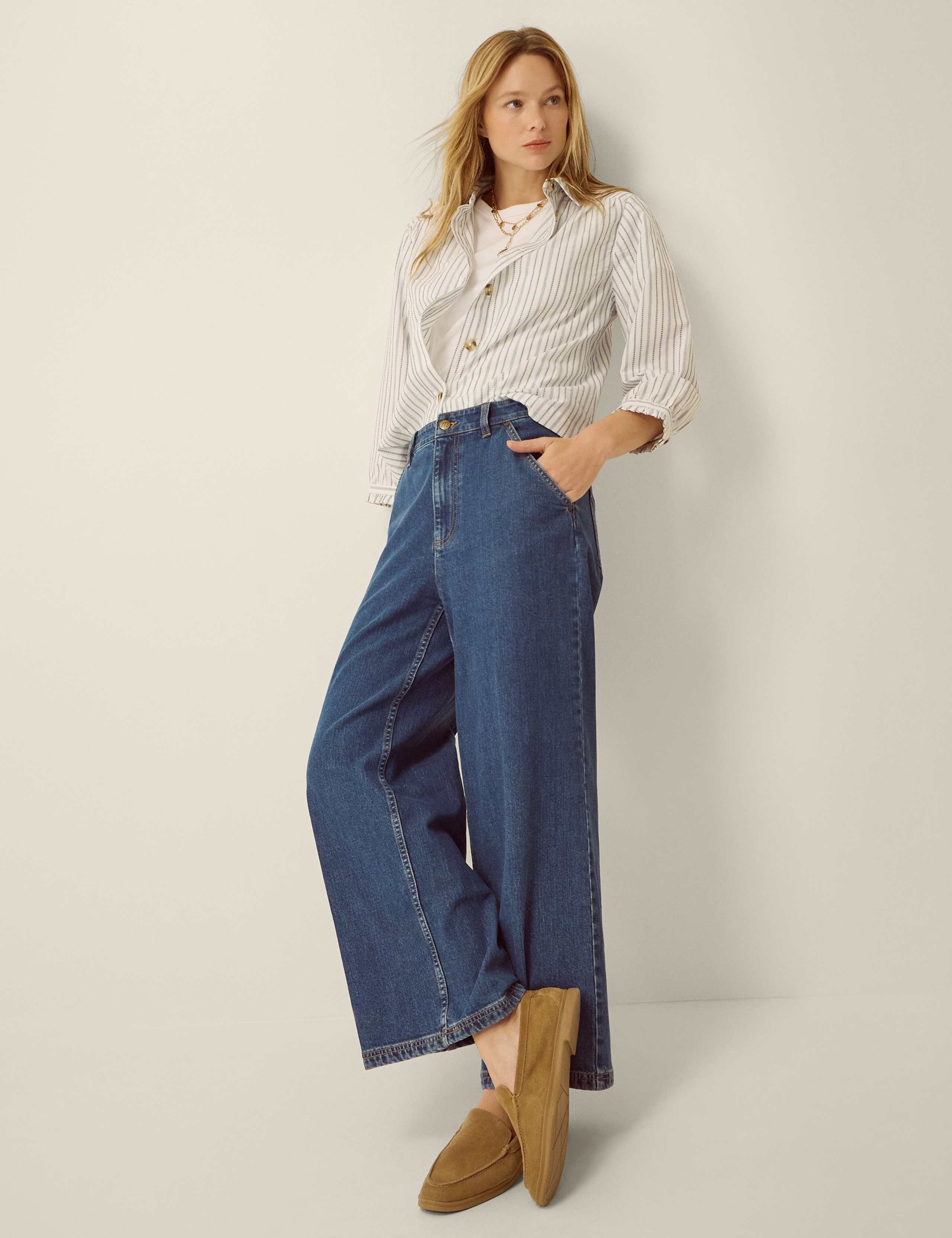 High Waisted Wide Leg Jeans 3 of 5